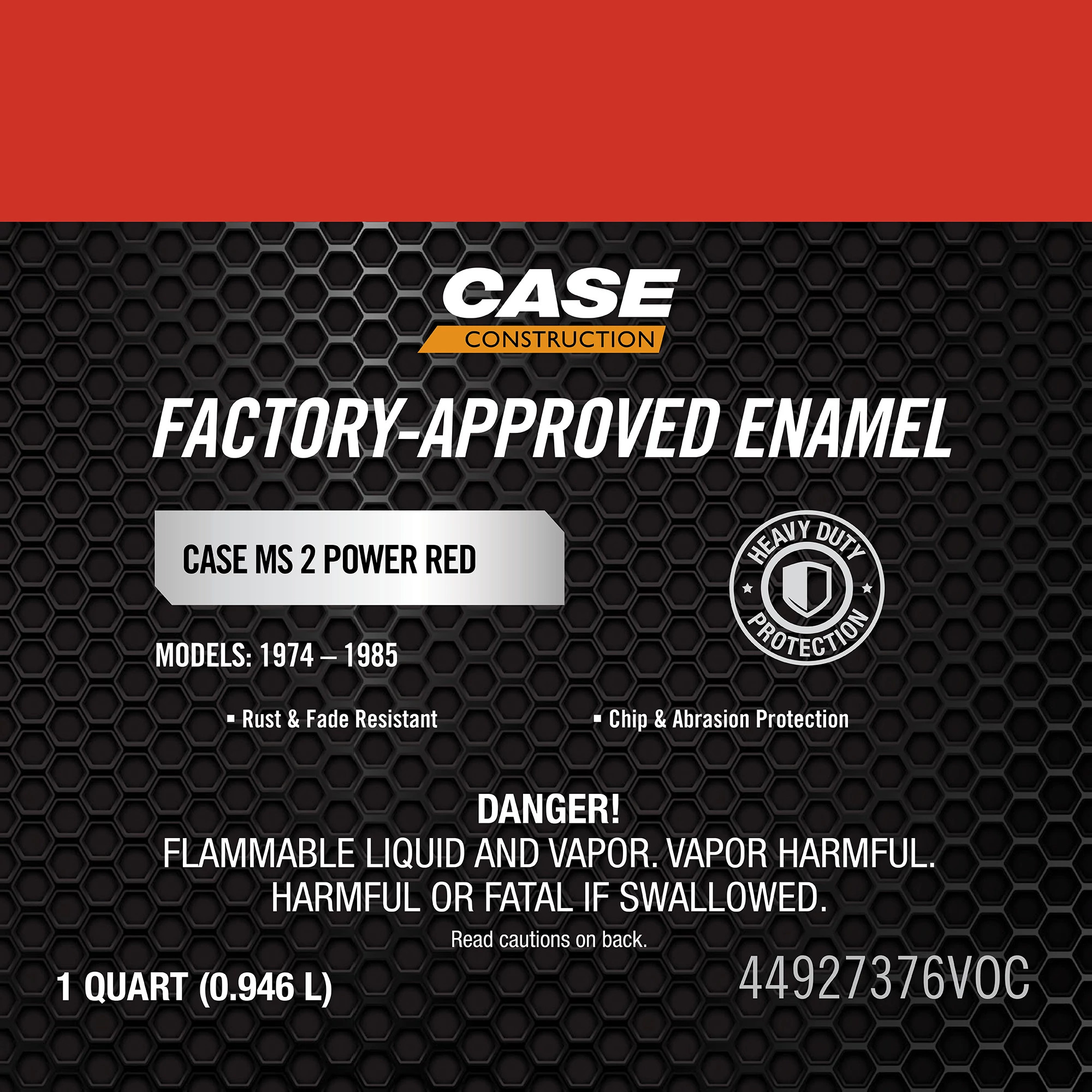 MS 2 Power Red Enamel Paint - Low VOC - 1 qt/946 ml Can | CASECE | US | EN