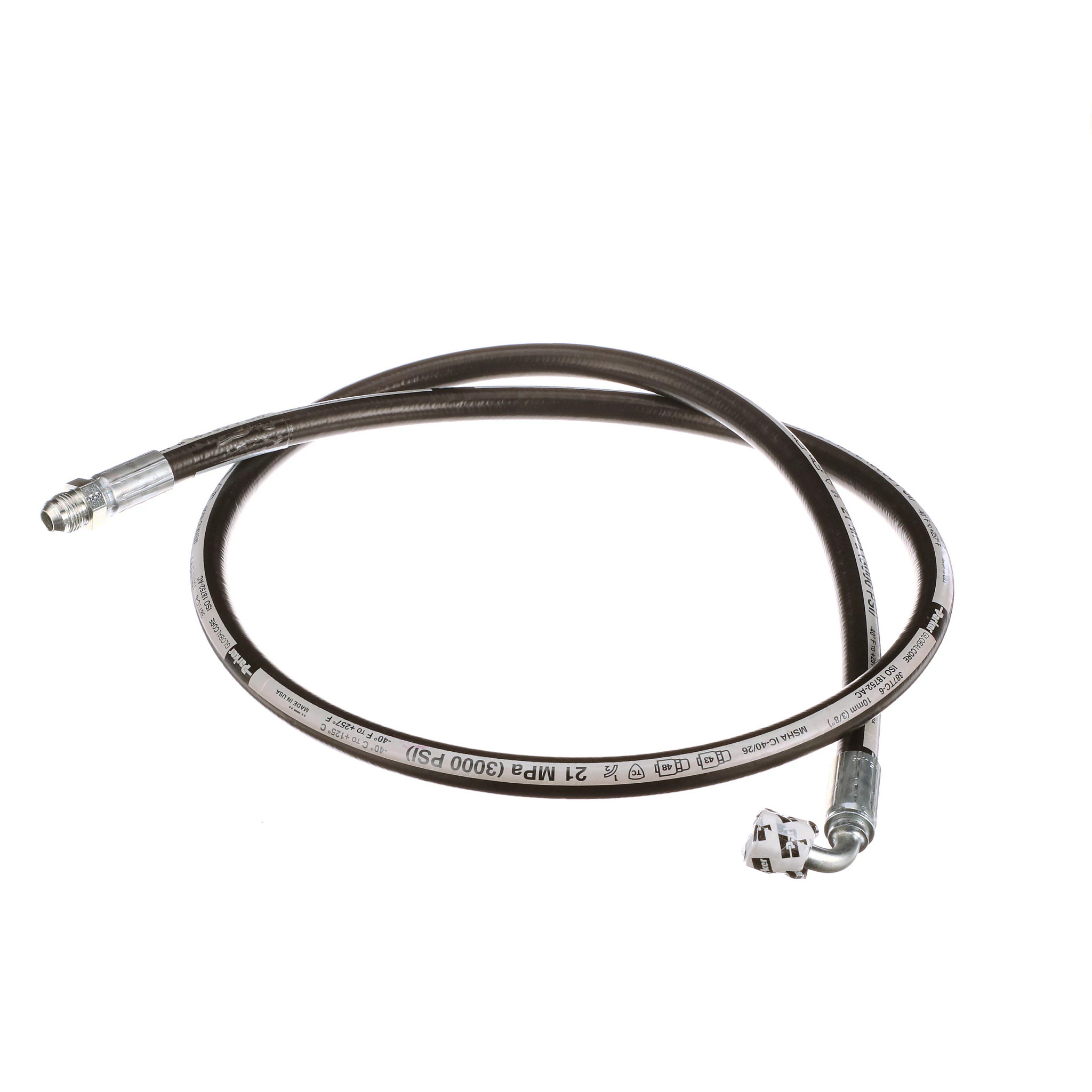 Loader Arm Line Hose - SAE 100R17 - 9.53 mm ID x 1730 mm L | CASECE | BR | PT