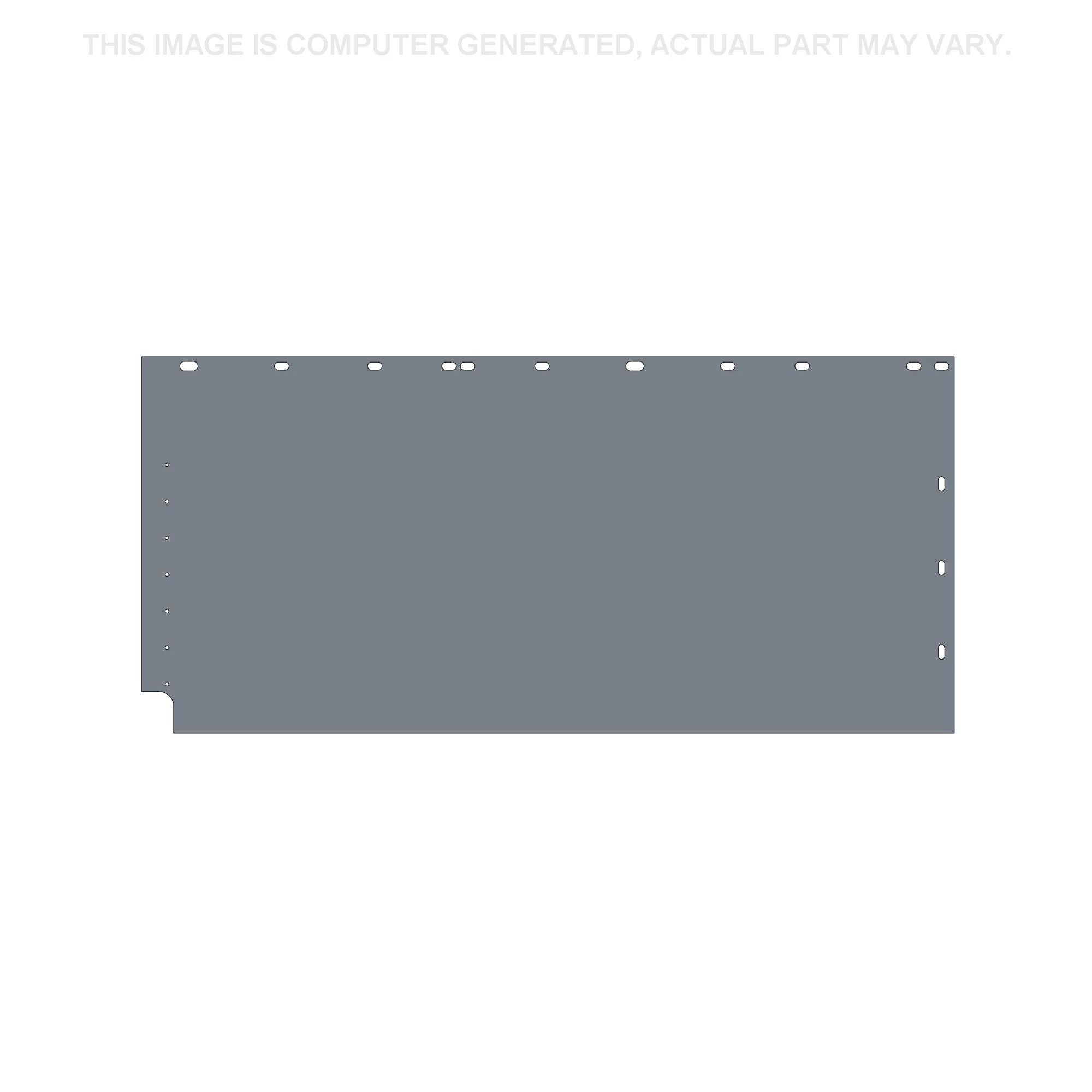 Placa da estrutura principal - 1111 mm C x 515 mm L x 1,1 mm Esp