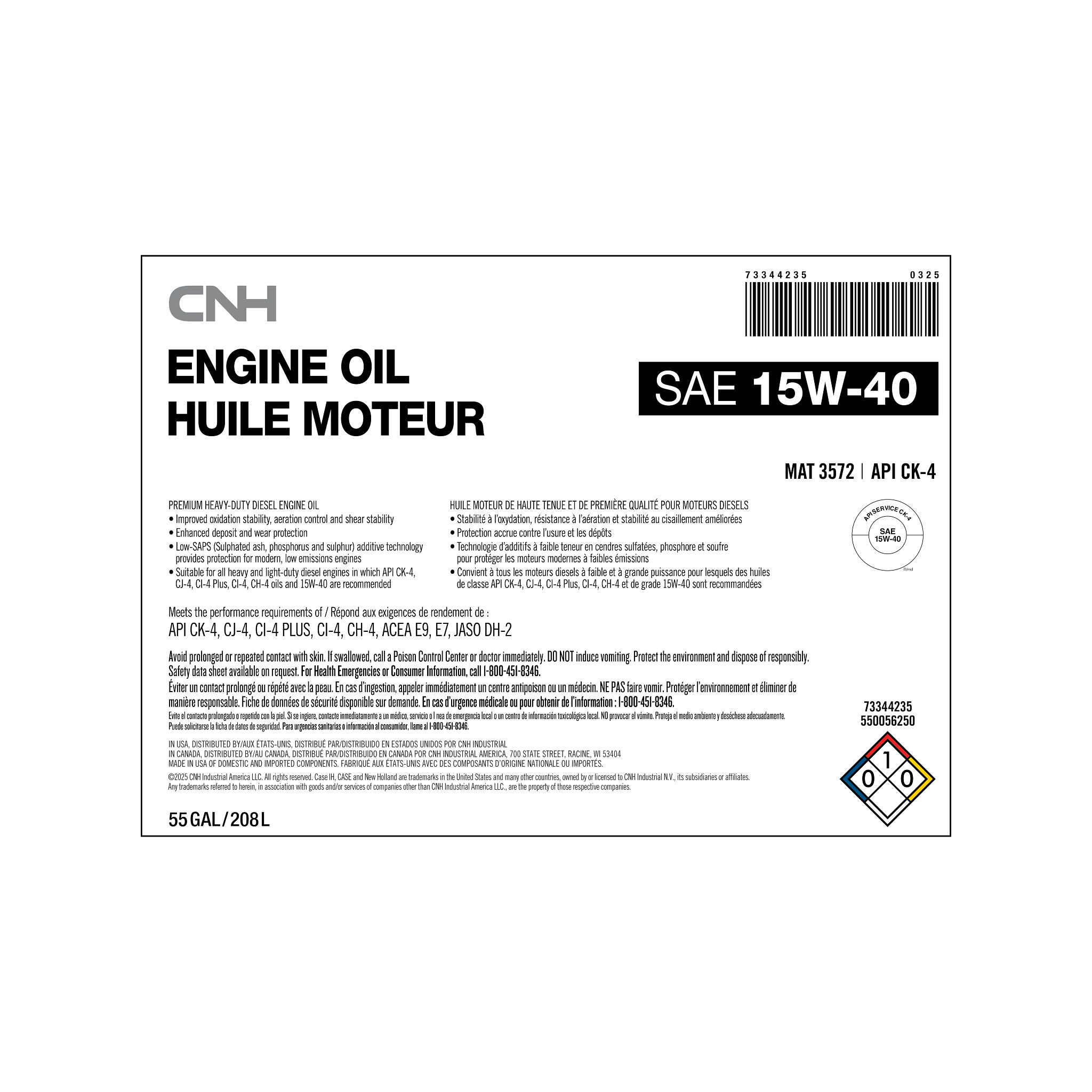 ENGINE OIL | CASEIH | CA | EN