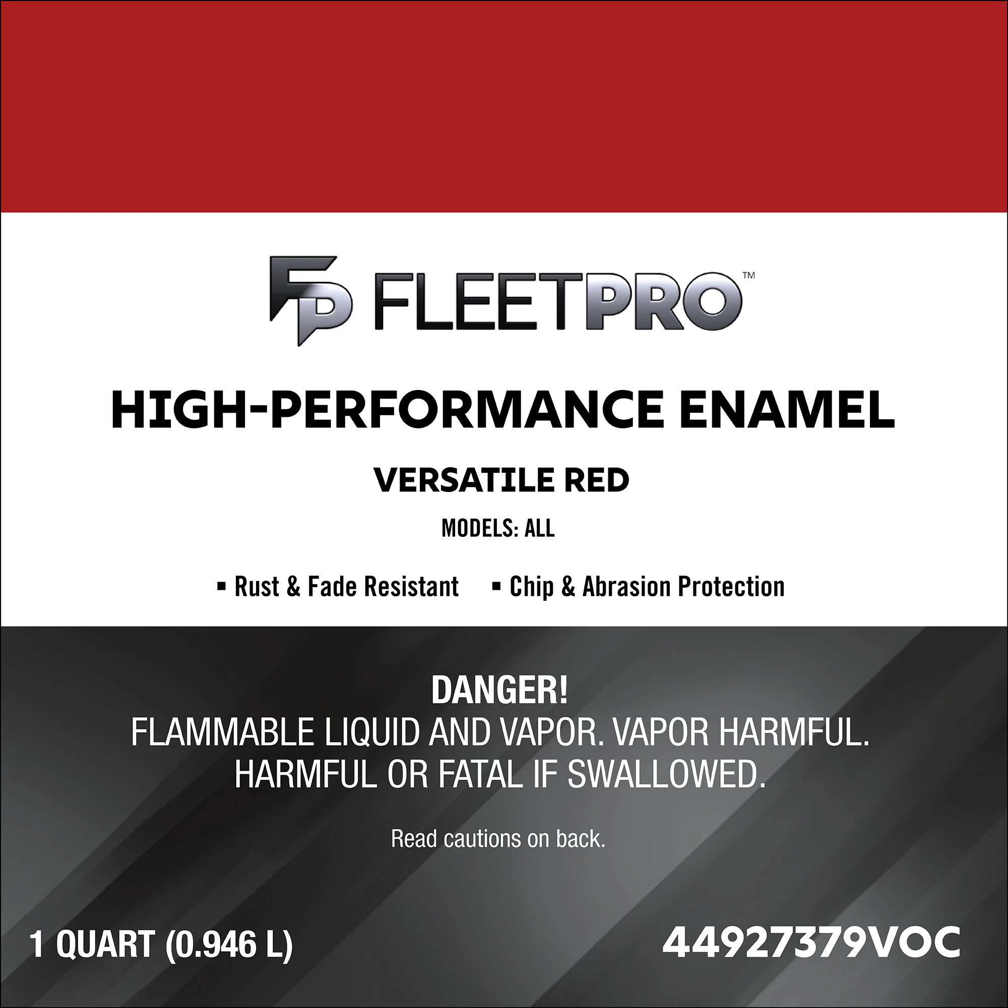 Red Enamel Paint - Low VOC - 1 qt/946 ml Can | CASECE | CA | EN