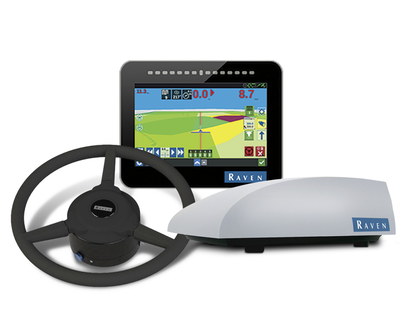 Kit Piloto Elétrico Direcsteer + Monitor CR7 + Antena RS1