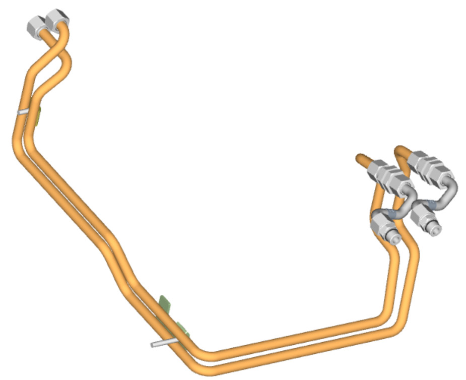 Kit de tubos para acopladores esquerdos dianteiros