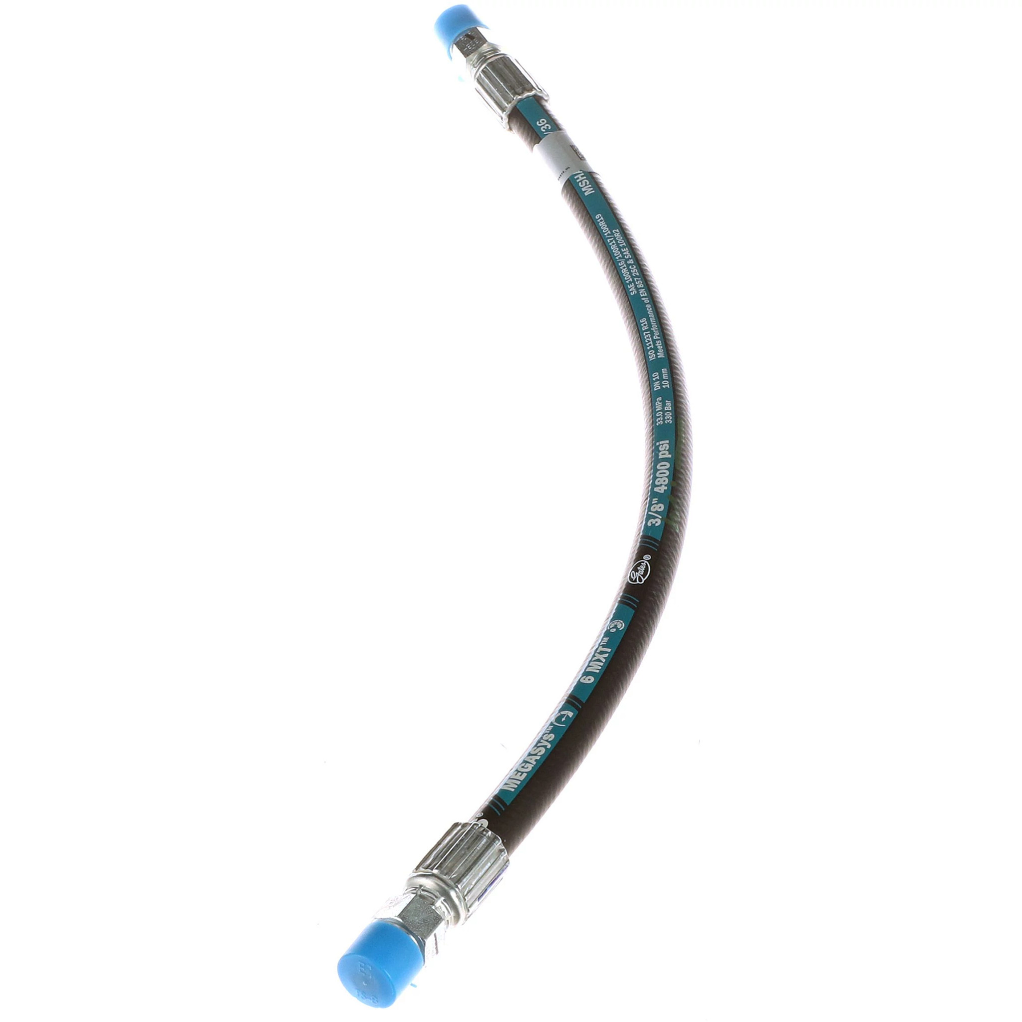 Boom Cylinder Hose - SAE 100R16 - 10 mm ID x 547 mm L
