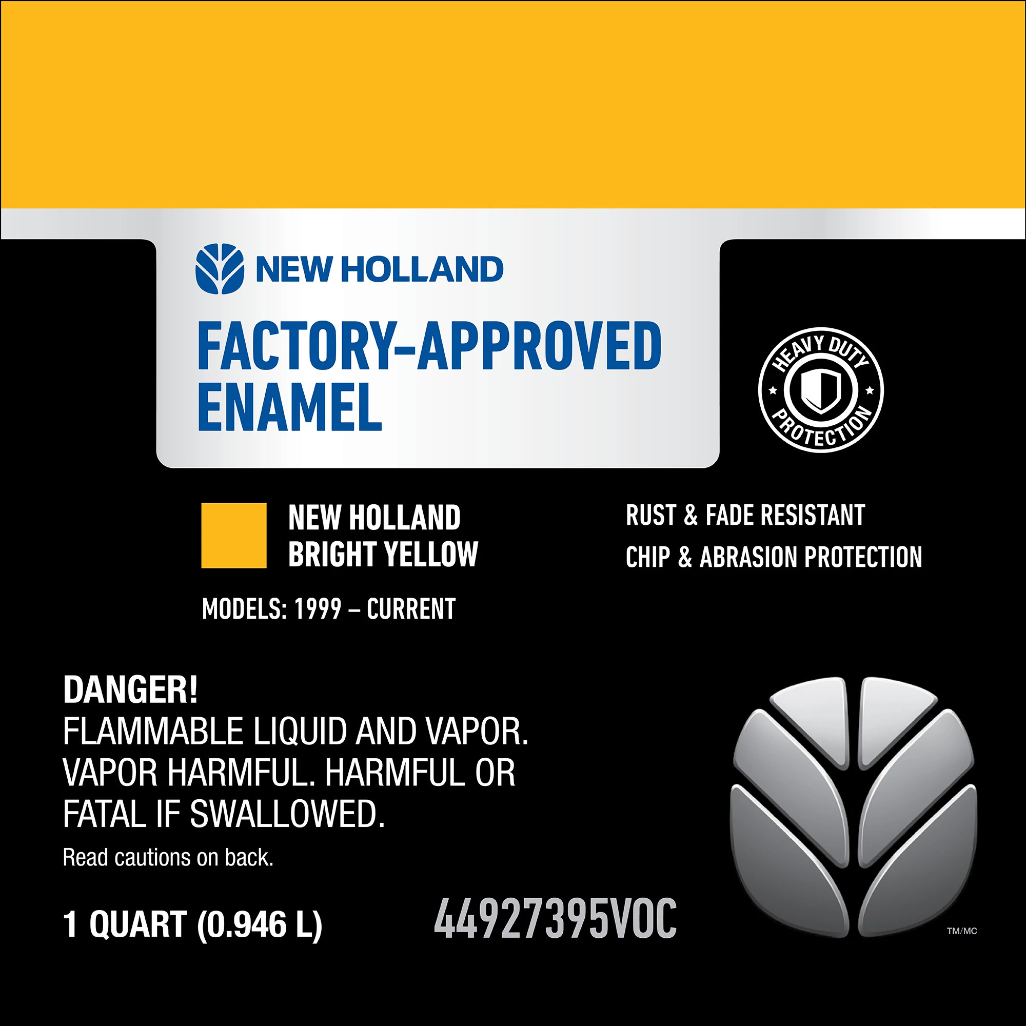 Bright Yellow Enamel Paint - Low VOC - 1 qt/946 ml Can | MILLER | US | EN