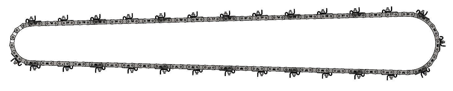 ESTEIRA ALIMENTADORA C/ 42 TRAVESSAS