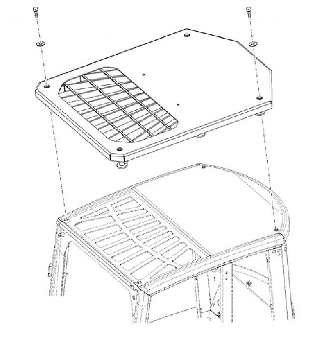 Top Grid Guard Kit for Cab - FOPS Level 2 | NEWHOLLANDCE | CA | EN