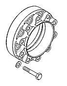 Spacers Kit for Rear Dual Tires - 330 mm | CASECE | EU | FR