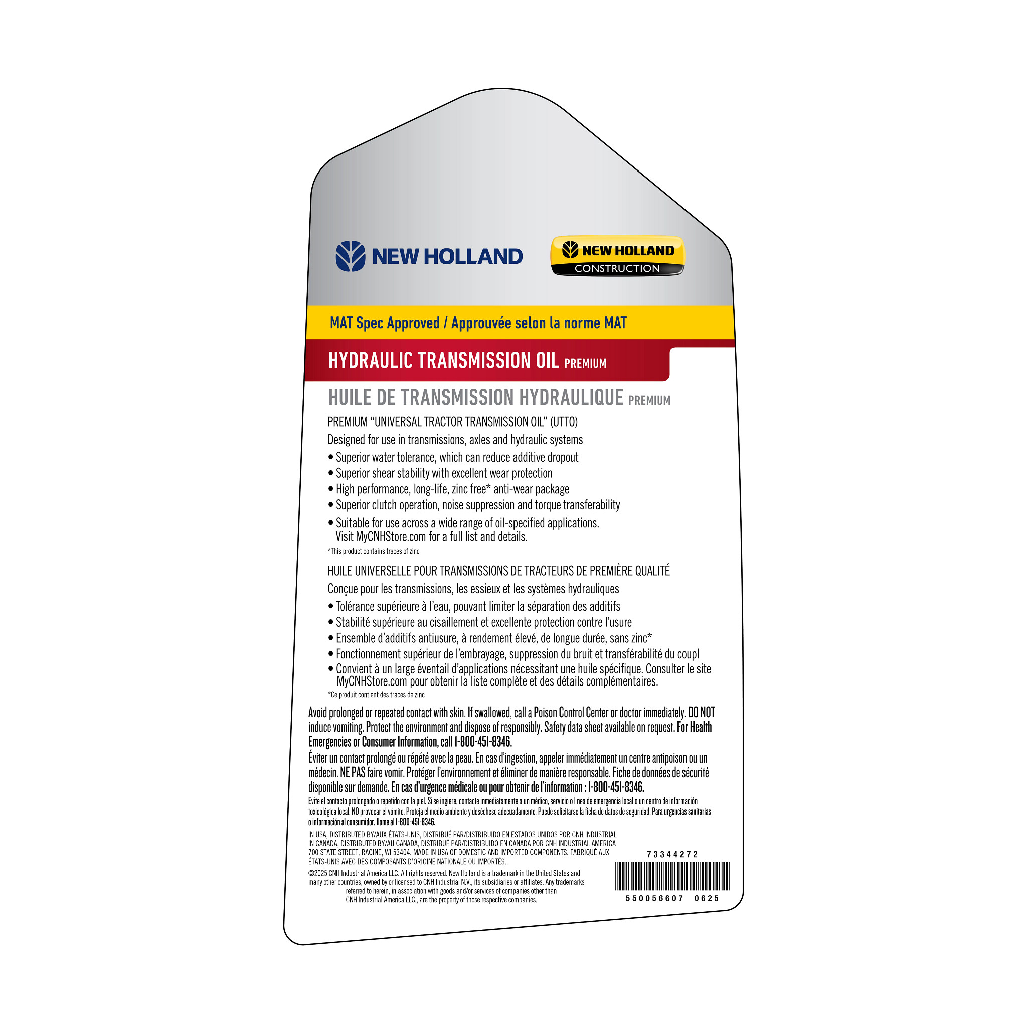 HYDRAULIC OIL | NEWHOLLANDAG | CA | EN