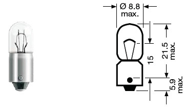 Lâmpada T4W - Micro - 12 V - 4 W