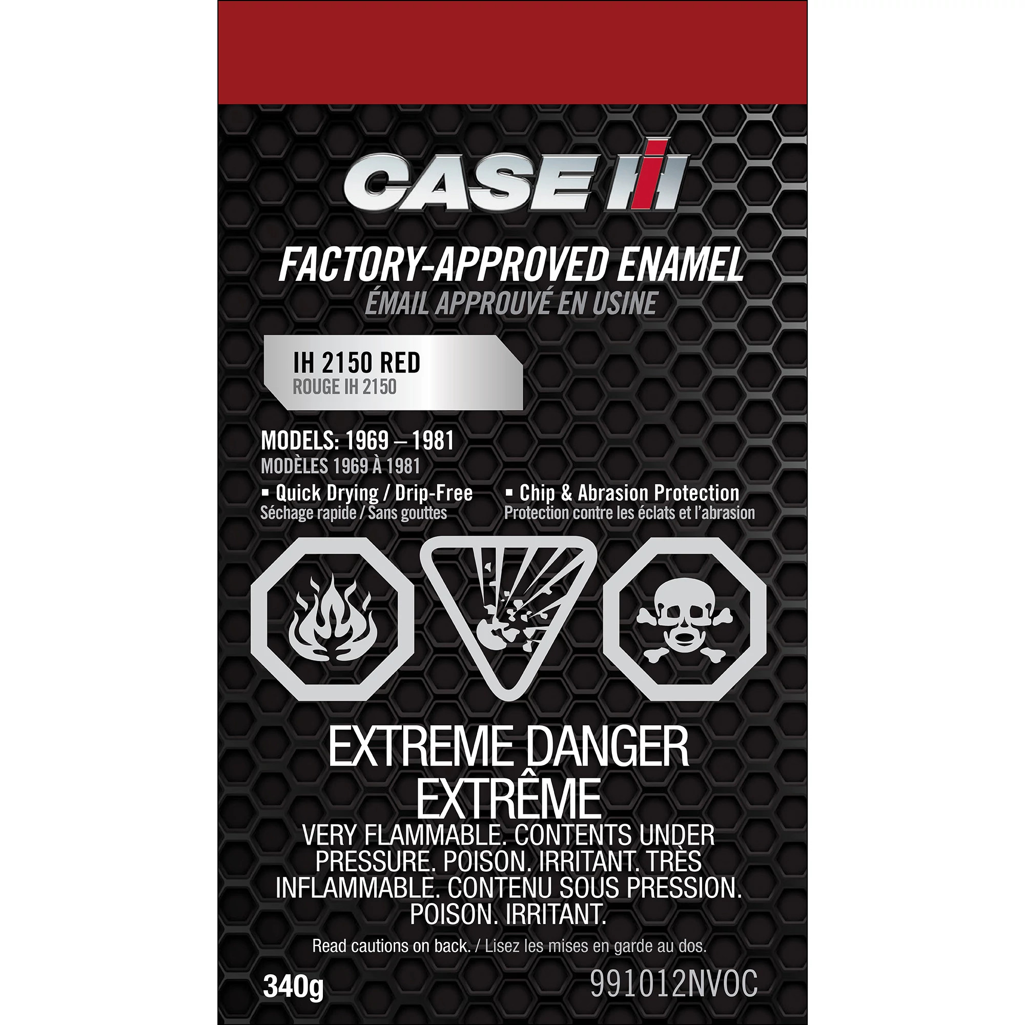 2150 Peinture émail rouge - Faible taux de VOC - Diffuseur aérosol de 12 oz/ 340 g | CASECE | CA | FR