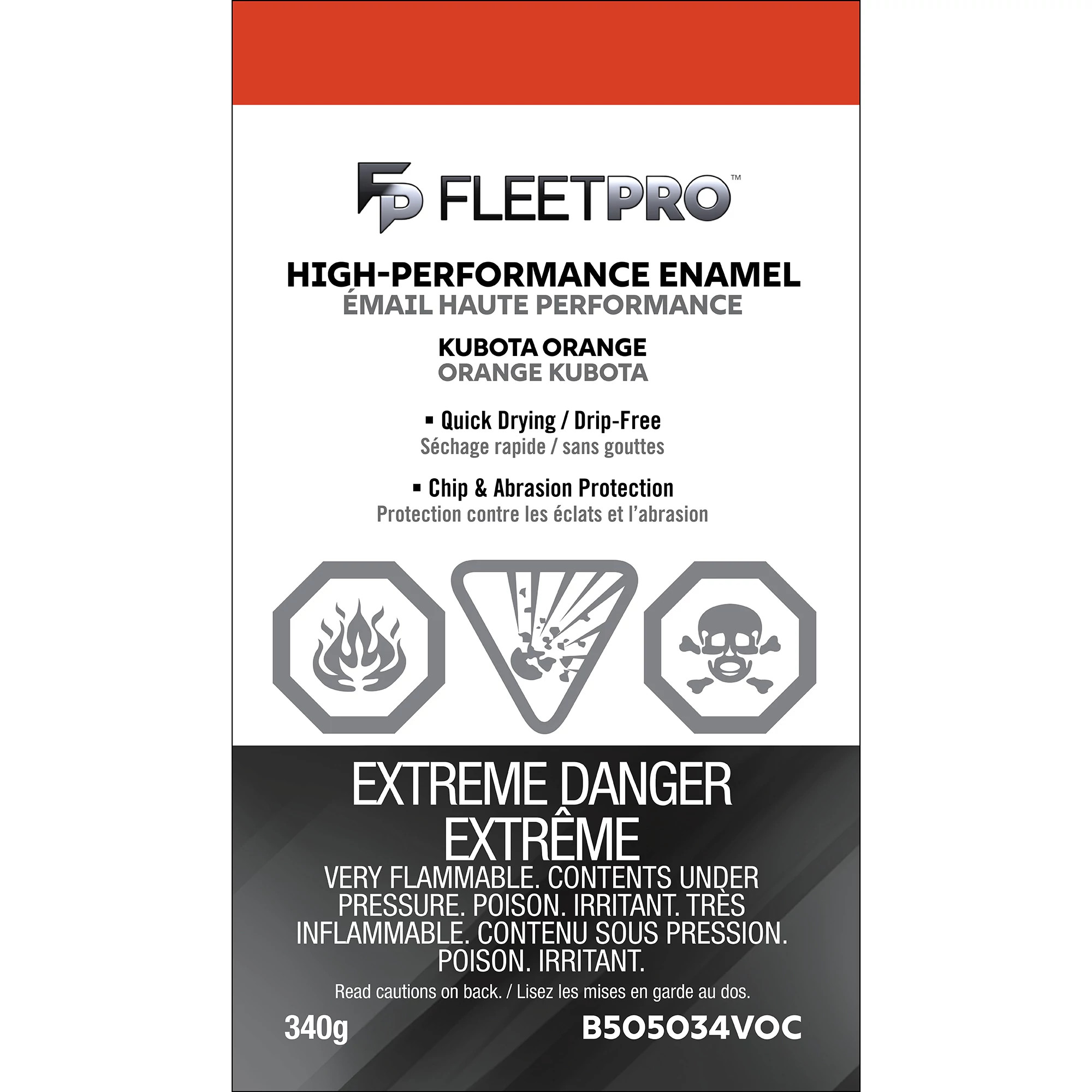 Kubota Orange Enamel Paint - Low VOC - 12 oz/340 g Spray Can | NEWHOLLANDCE | CA | EN