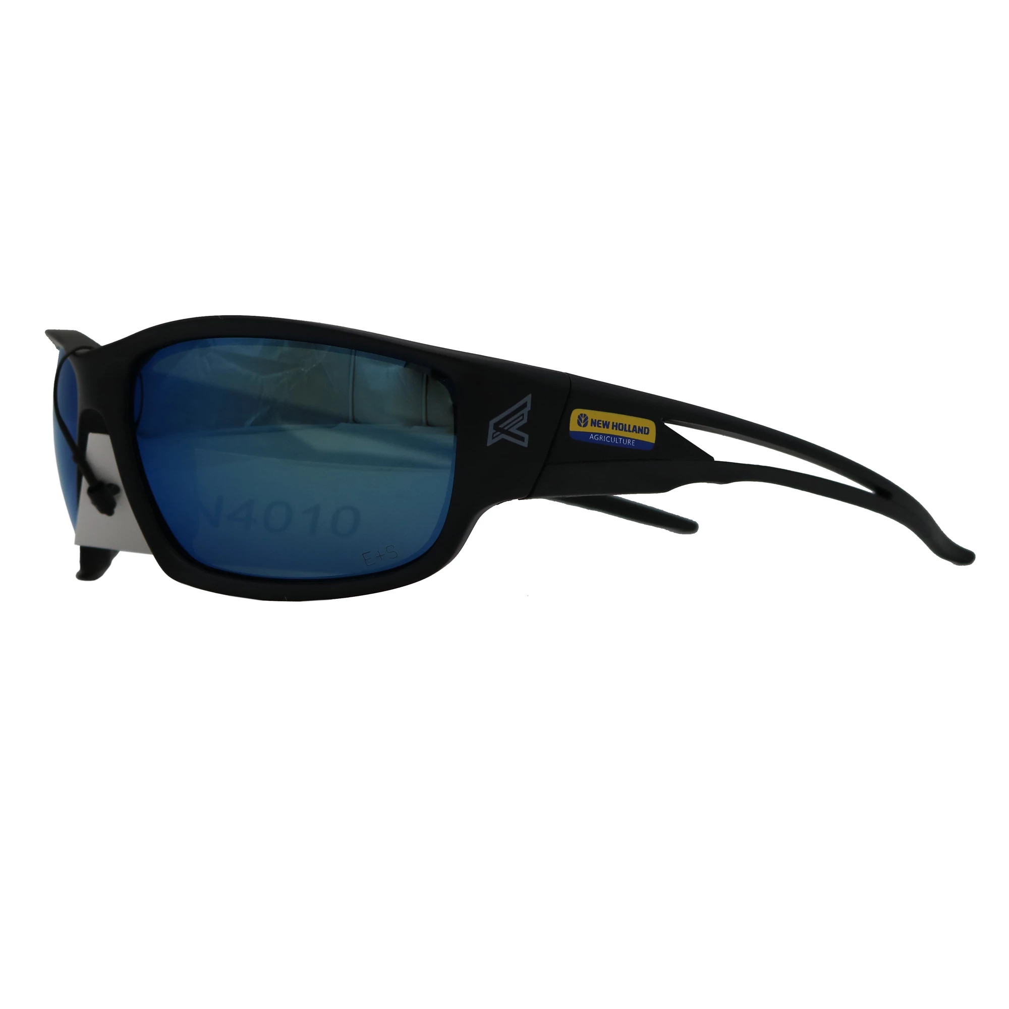 Safety Eyewear - Black Frame - Aqua Precision Blue Mirror Lenses | CASEIH | US | EN