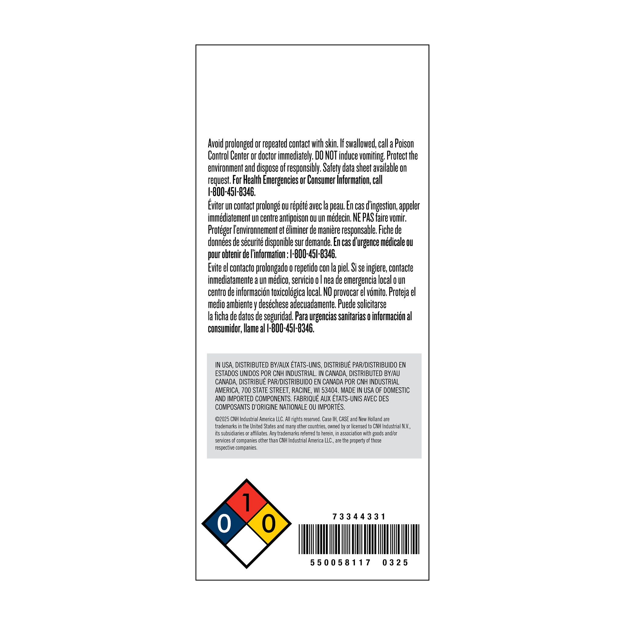 HYDRAULIC OIL | CASEIH | ANZ | EN