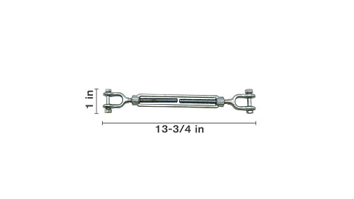 Jaw And Jaw Turnbuckle - 1/2