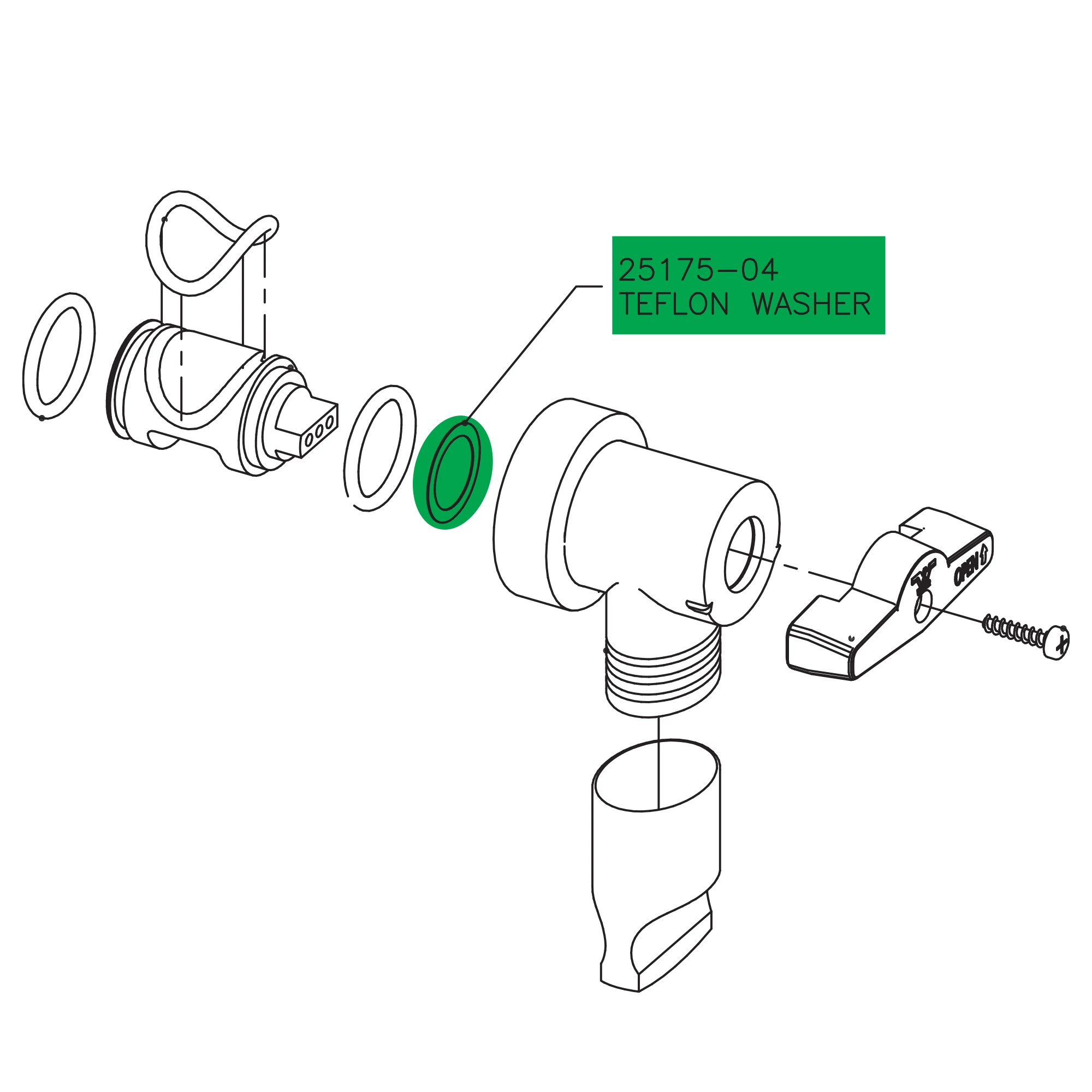 Washer for Boom End Flush Valve Handle | CASEIH | US | EN