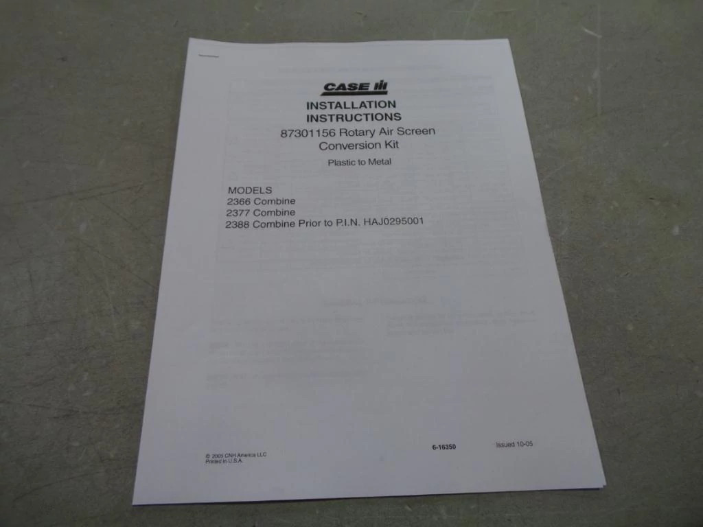 INSTRUCTION | CASEIH | CA | EN