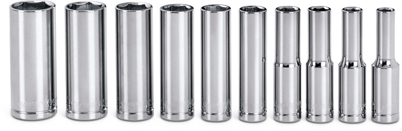 Jeu de clés à douille profonde à entraînement de 1/4 po à 6 pans Case IH – 10 pièces – Unité SAE | CASECE | CA | EN