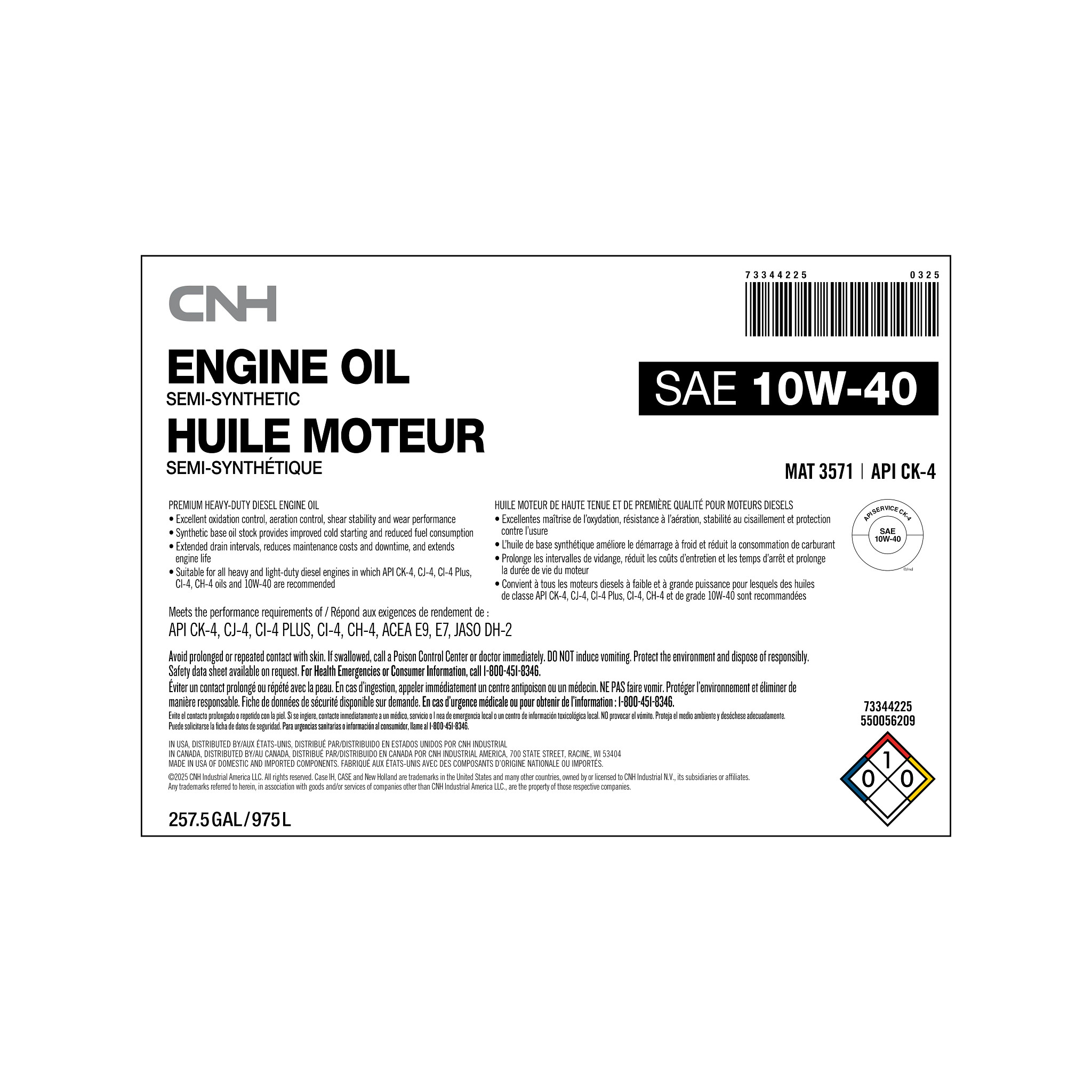 ENGINE OIL | CASEIH | SA | EN