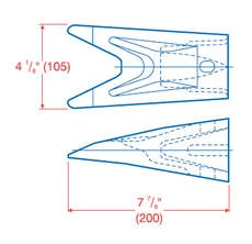 Hensley-Style Twin Tiger Bucket Tooth | CASECE | US | EN