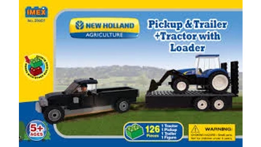 Pickup Truck and New Holland Tractor with Front Loader and Farmer - 231 Pieces | NEWHOLLANDAG | US | EN