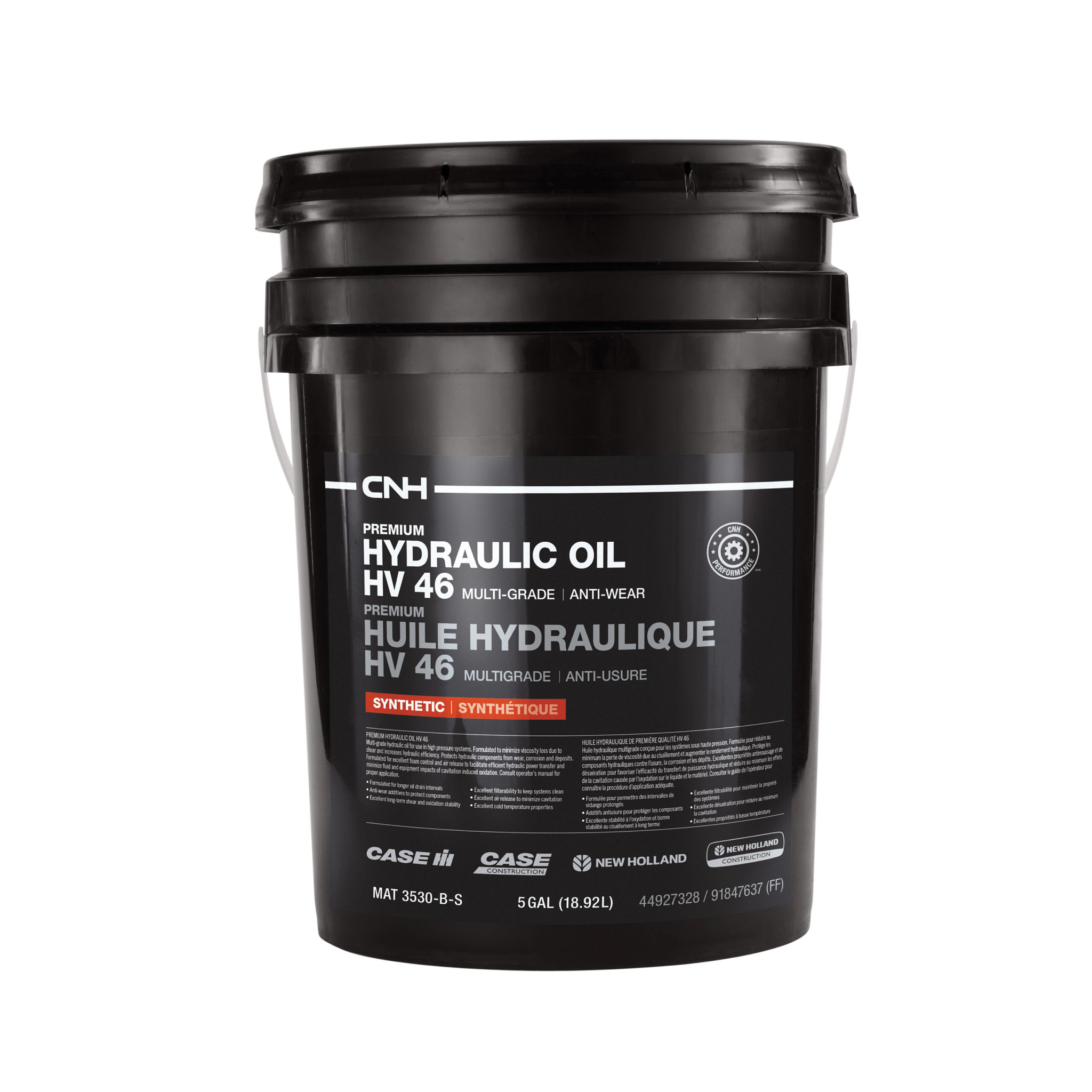 Premium Hydraulic Oil HV-46 Synthetic Multi-Grade AW - MAT 3530-B-S - 5 Gal./18.92 L | CASECE | CA | FR