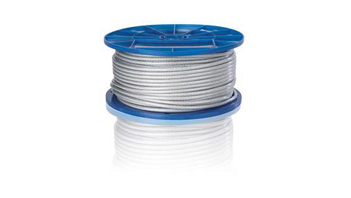 7 X 7 Vinyl Coated Wire Rope - Small Reel - 1/8