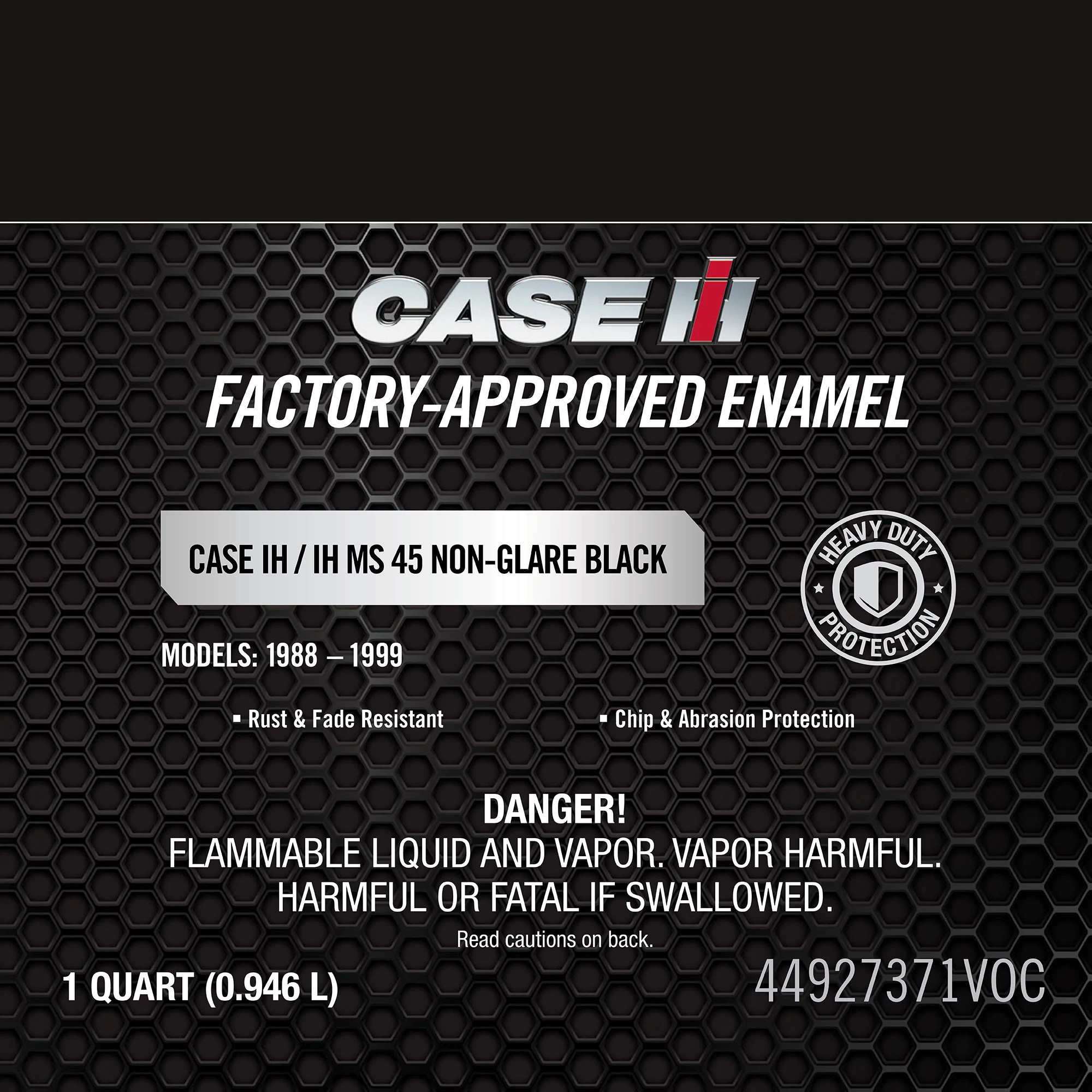 MS 45 Non-Glare Black Enamel Paint - Low VOC - 1 qt/946 ml Can | CASECE | CA | EN