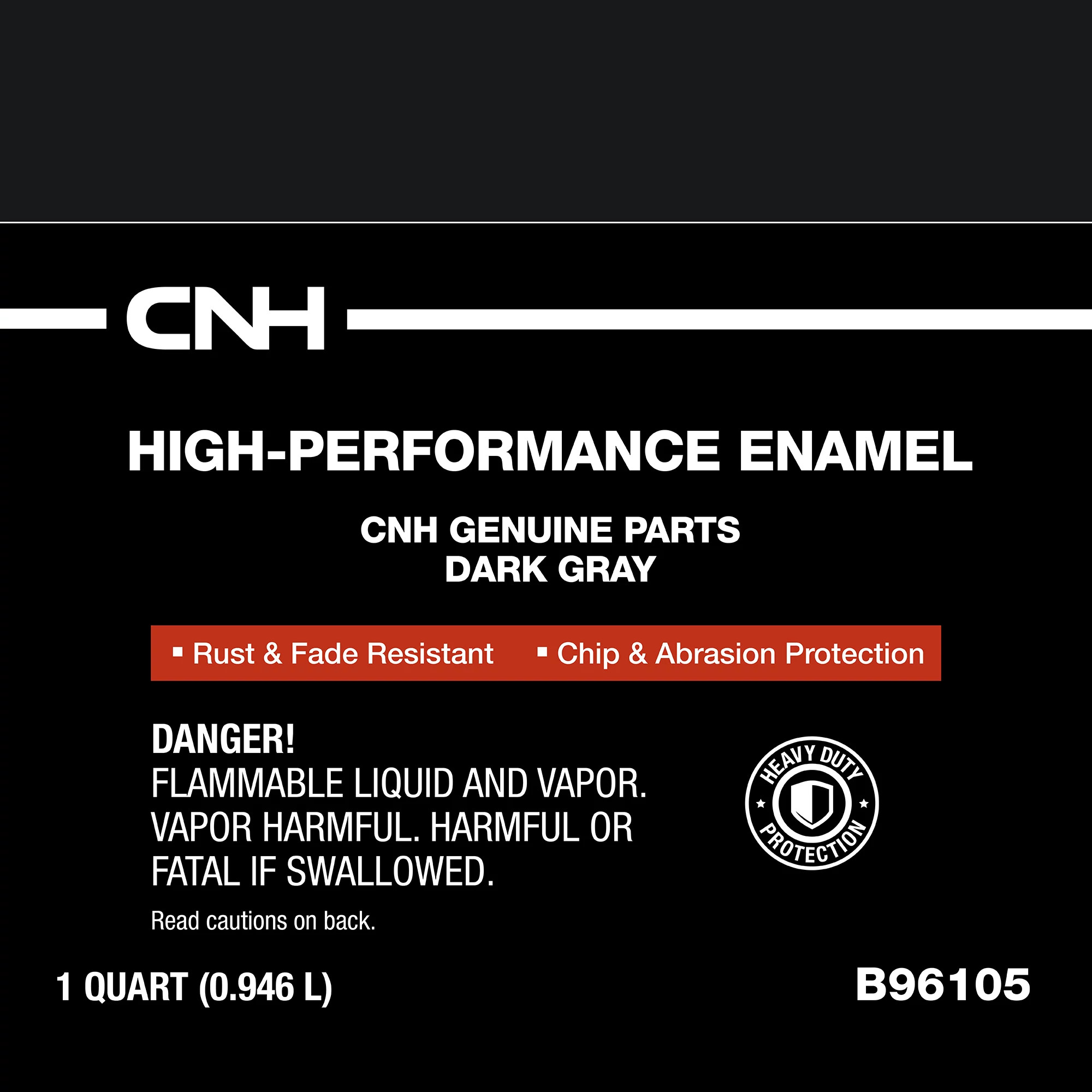 Peinture émail gris foncé CNH - Bouteille d'1 qt/946 ml | CASECE | CA | FR