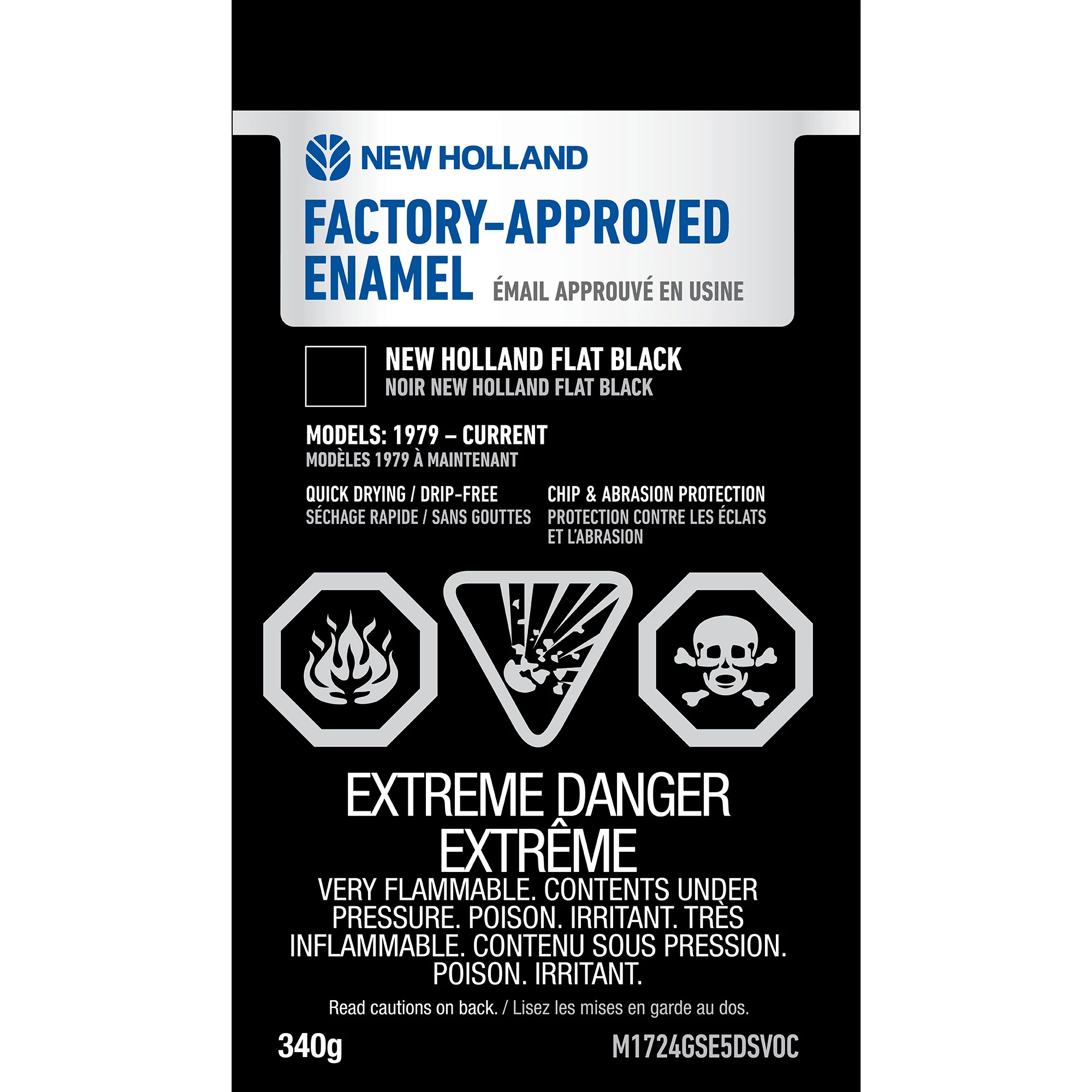 Flat Black Enamel Paint - Low VOC - 12 oz/340 g Spray Can | CASEIH | US | EN