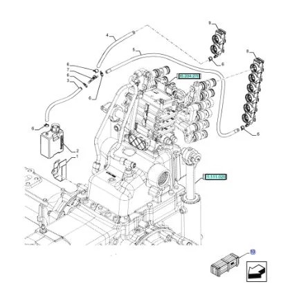 Kit da 3ª válvula de controle remoto - Retenção não configurável - 2 acopladores deluxe