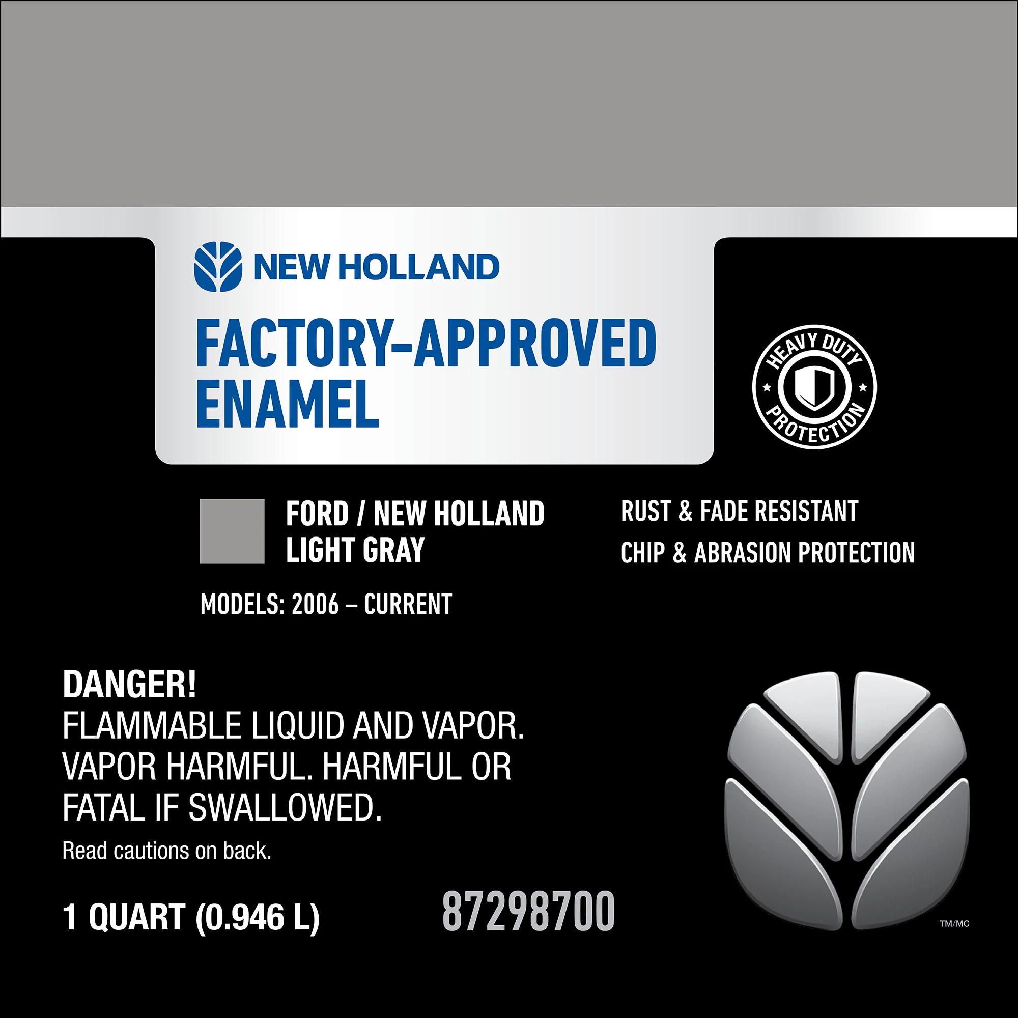 Light Gray Enamel Paint - 1 qt/946 ml Can | NEWHOLLANDCE | CA | EN