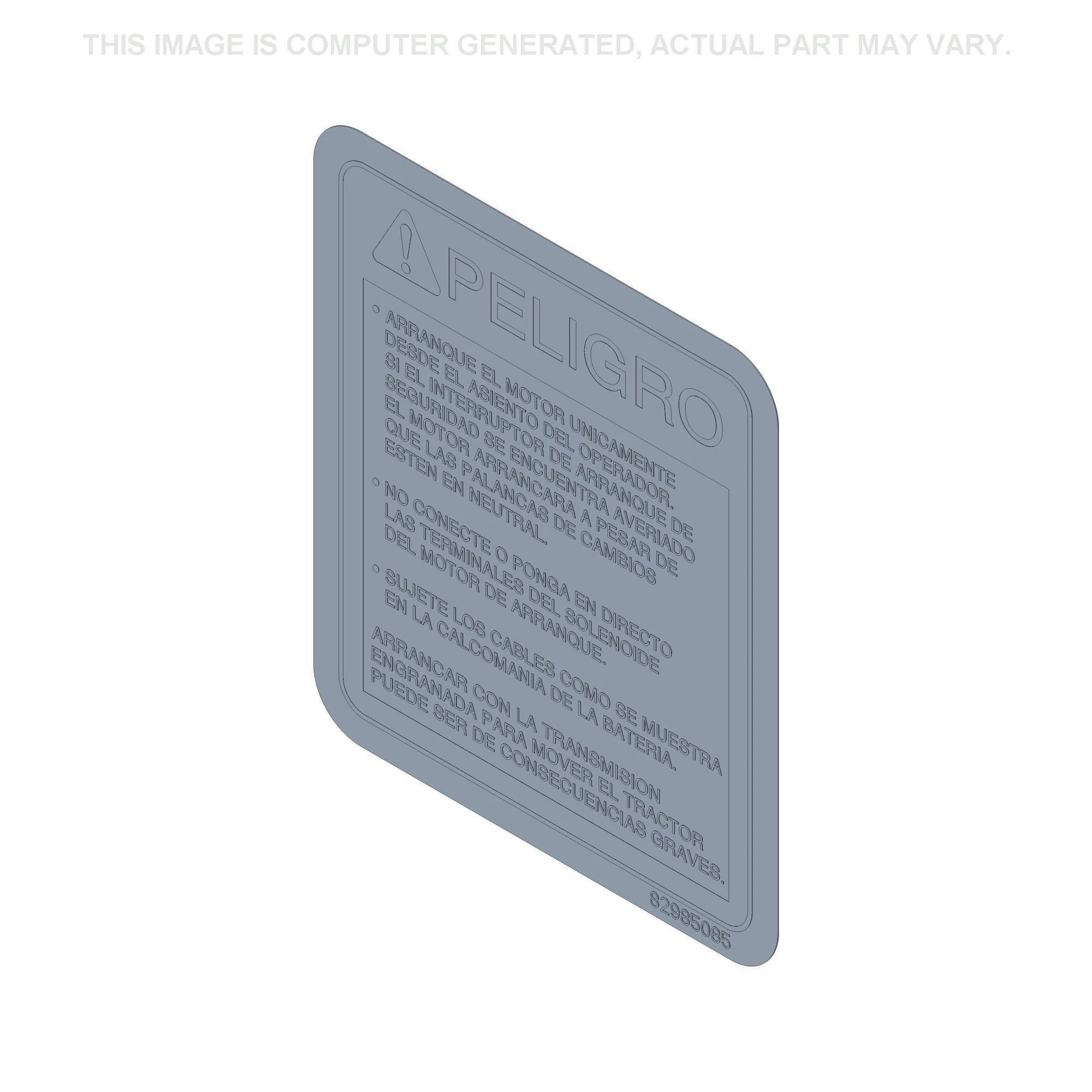 Danger Decal - Operating Instructions - Spanish | DEFAULT | CA | EN