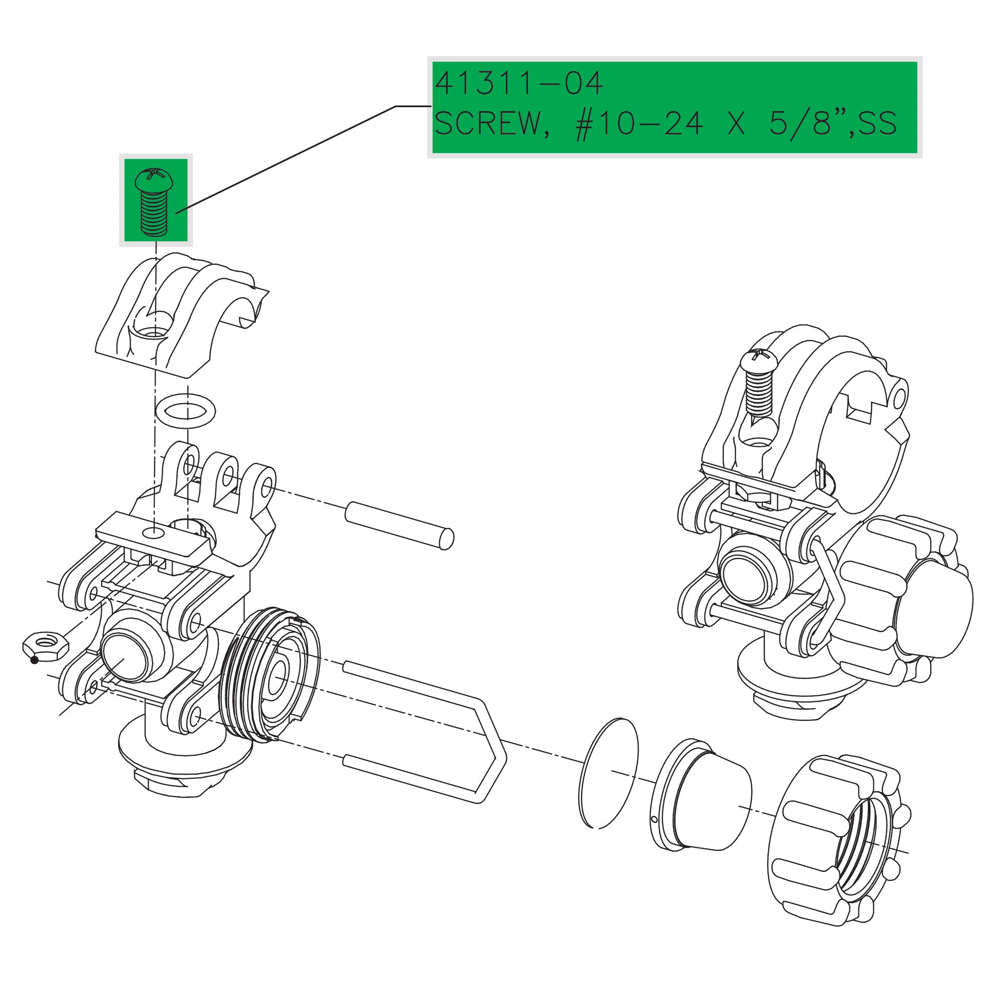 Combo-Rate® II Saddle Body Machine Screw - #10-24 x 1/2