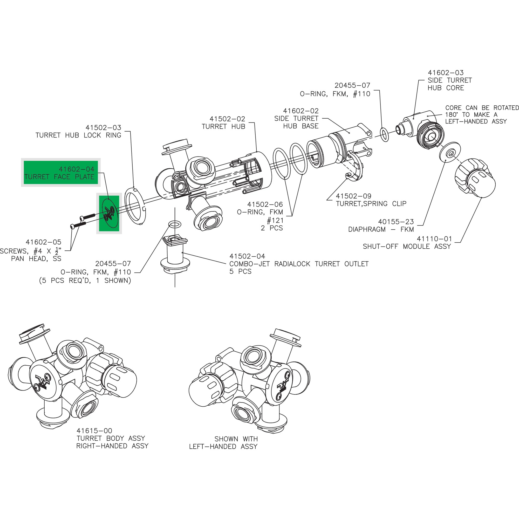 Combo-Rate® Side Take-Off Turret Faceplate | CASEIH | CA | EN