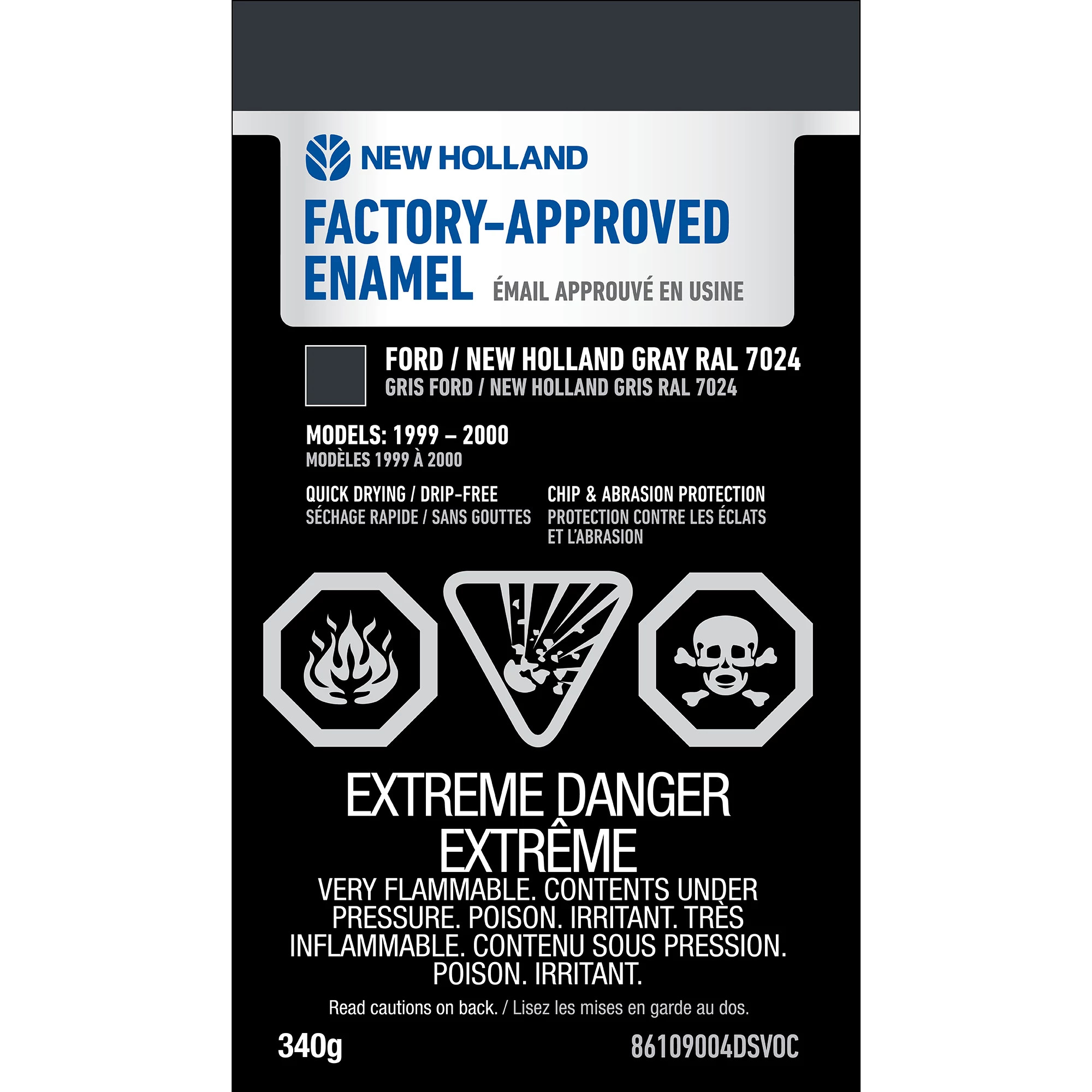 Gray Ral 7024 Enamel Paint - Low VOC - 12 oz/340 g Spray Can | CASEIH | US | EN