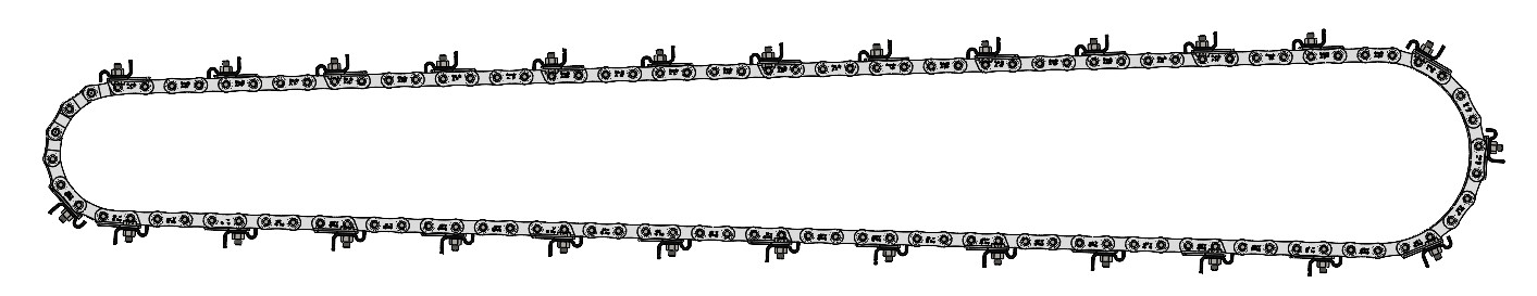 ESTEIRA ALIMENTADORA C/ 28 TRAVESSAS