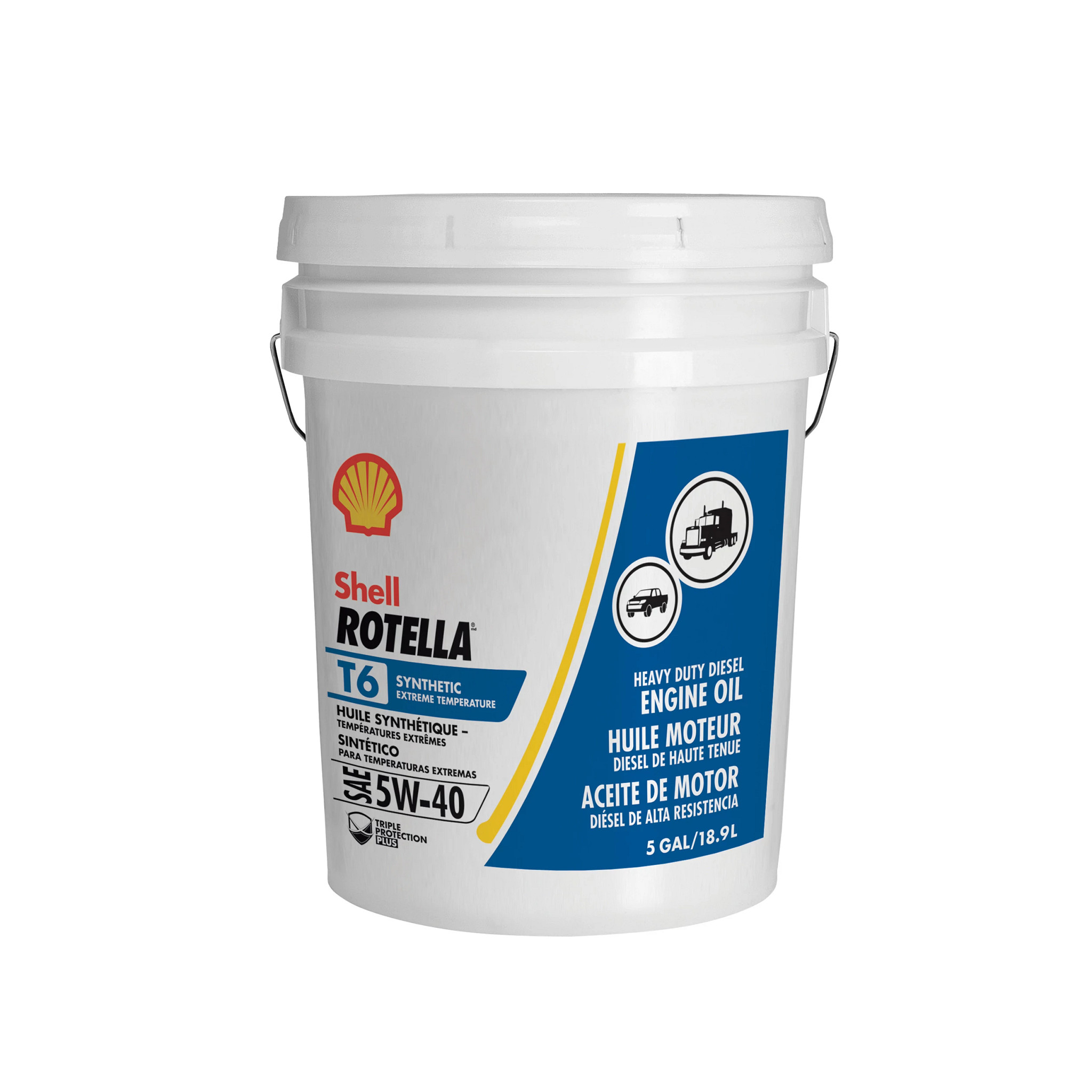Shell Rotella® T6 Huile pour moteur diesel - 5W-40 - Entièrement synthétique - 5 gal/18,92 L | NEWHOLLANDCE | CA | EN