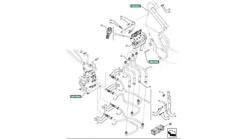 Pipes Kit For 80-liter Electrohydraulic Mid-mount Valve | NEWHOLLANDAG | GB | EN