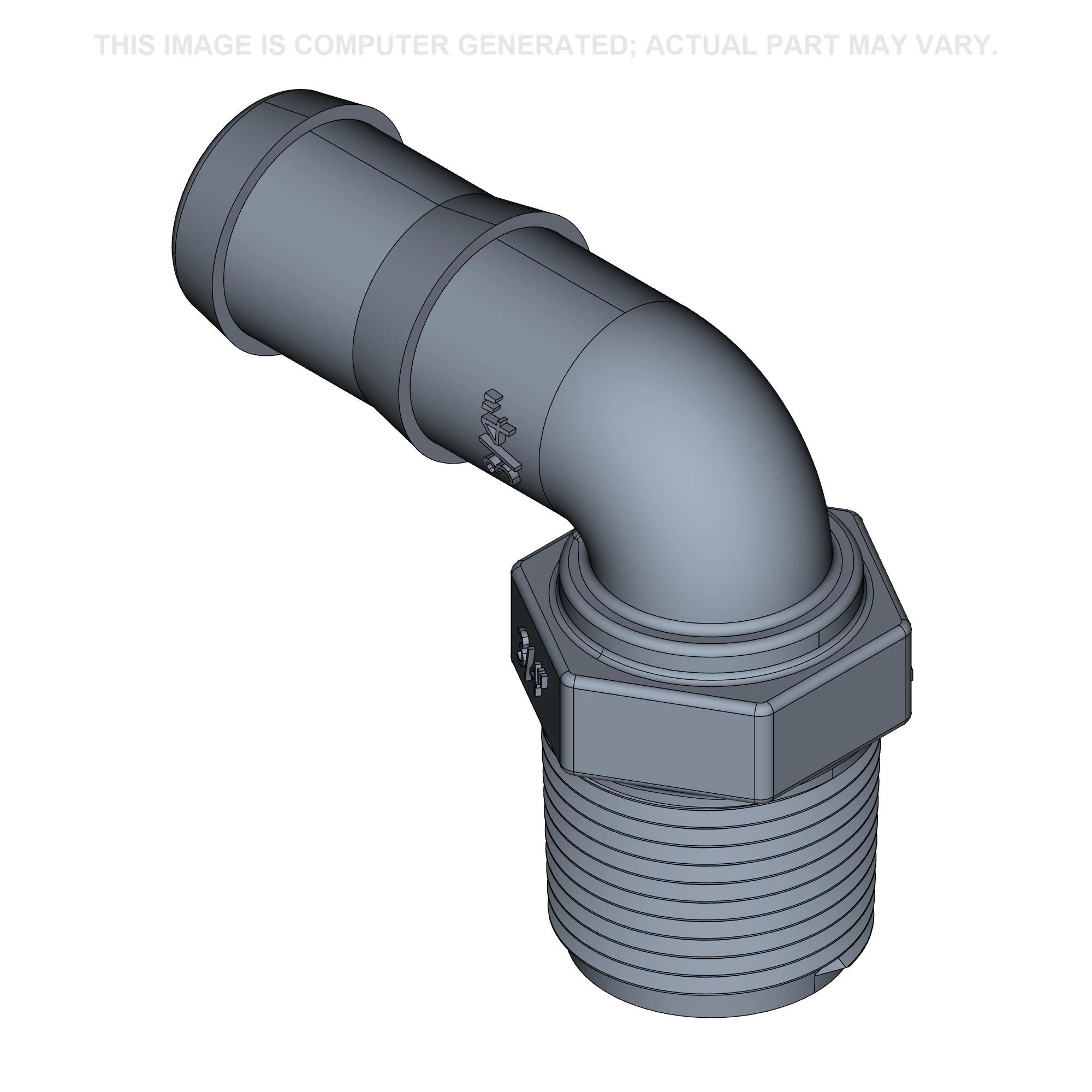 Raccord cannelé à 90° Banjo® de 3/4 po pour tuyau - Filetage mâle de 3/4 po | NEWHOLLANDCE | CA | FR