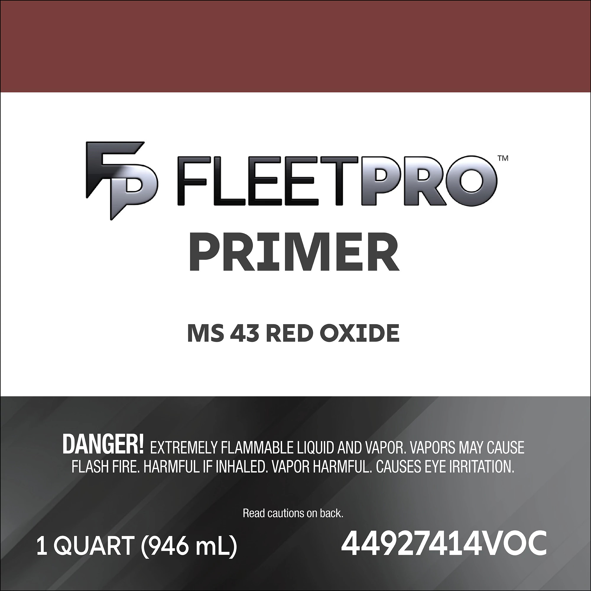 MS 43 Red Oxide Primer - Low VOC - 1 qt/946 ml Can | CASECE | CA | FR