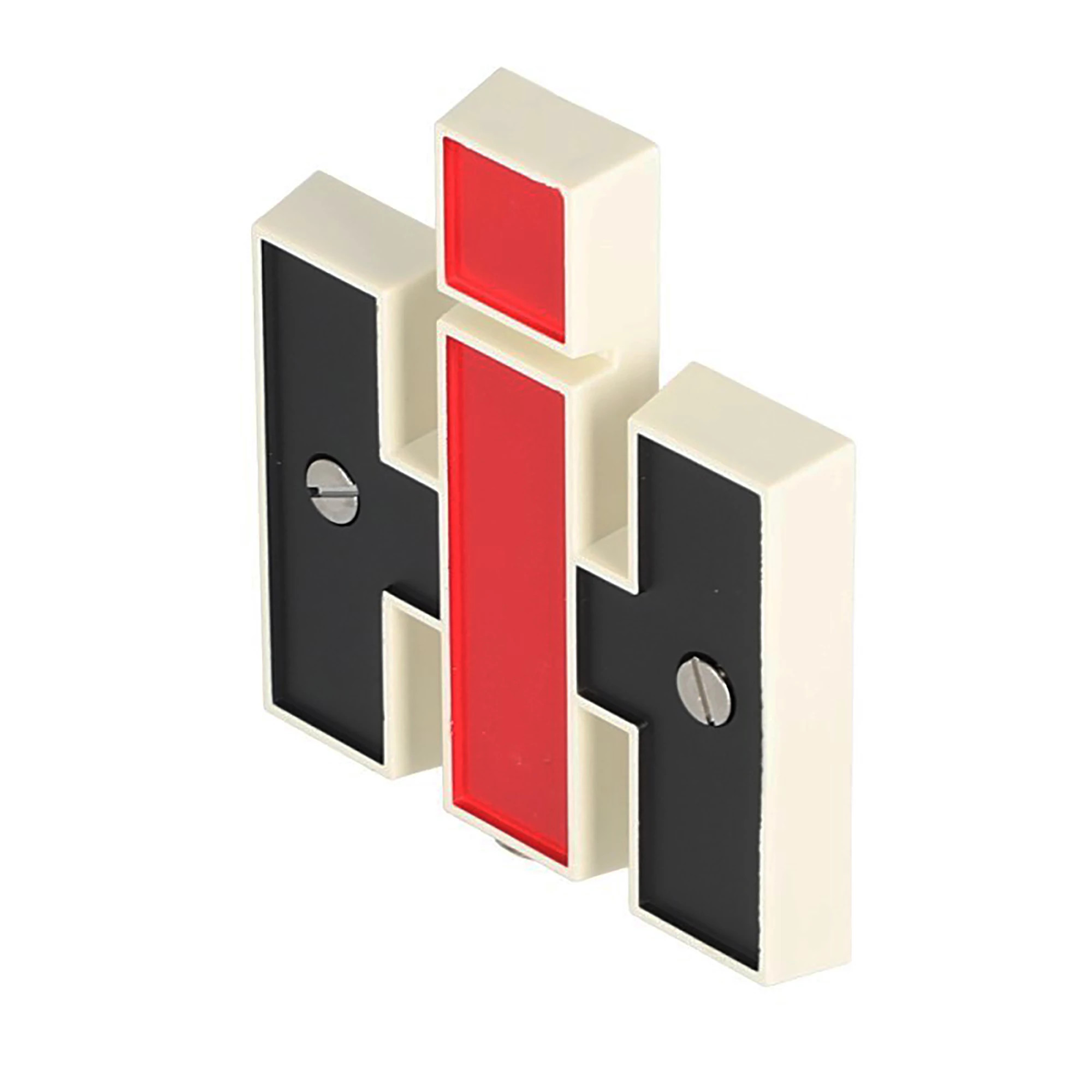 Grille Emblem - Red and Black Plastic - 107902FP