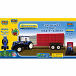 New Holland Tractor with Hopper Trailer and Farmer - 318 Pieces