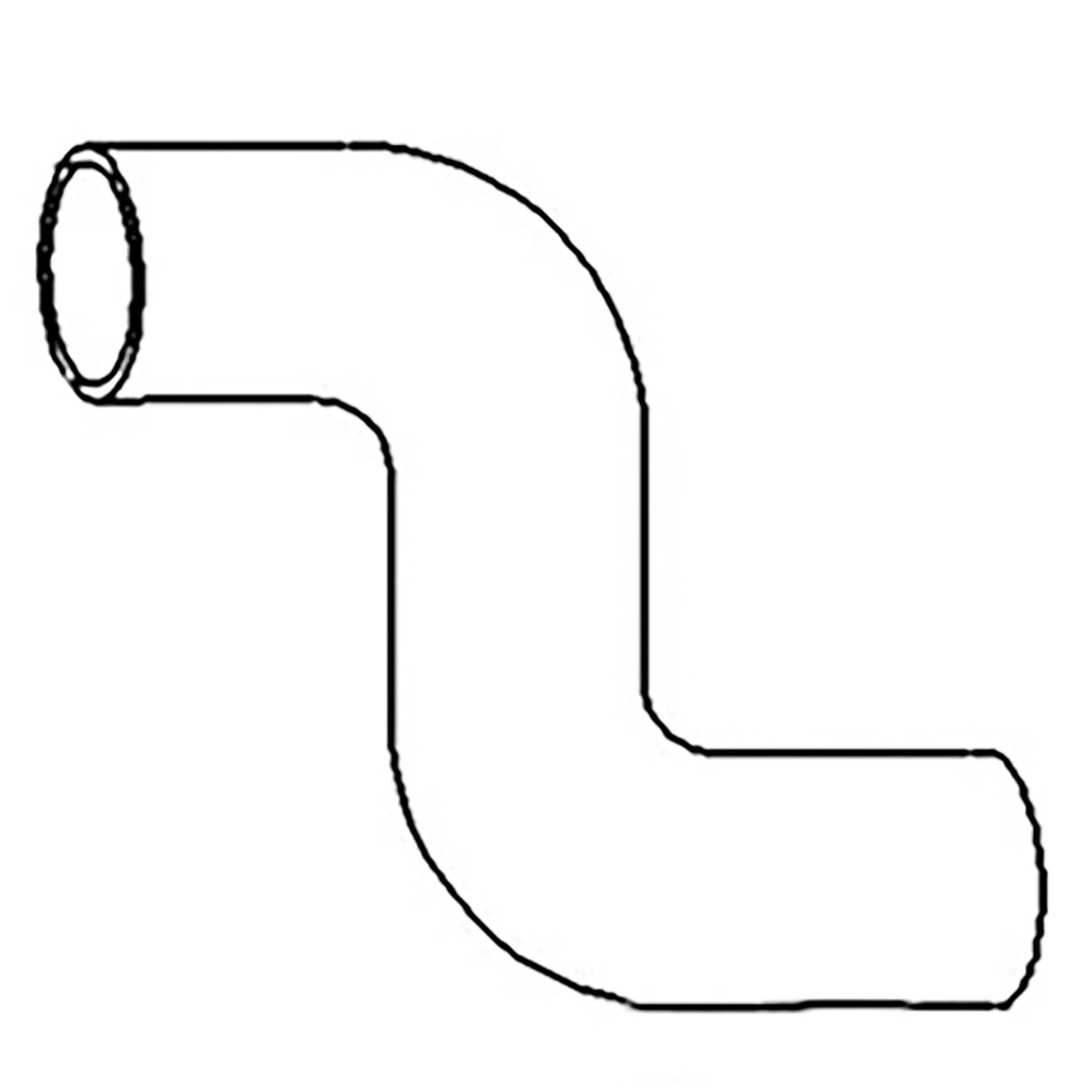 Upper Radiator Hose - 1.312" ID - 128457FP
