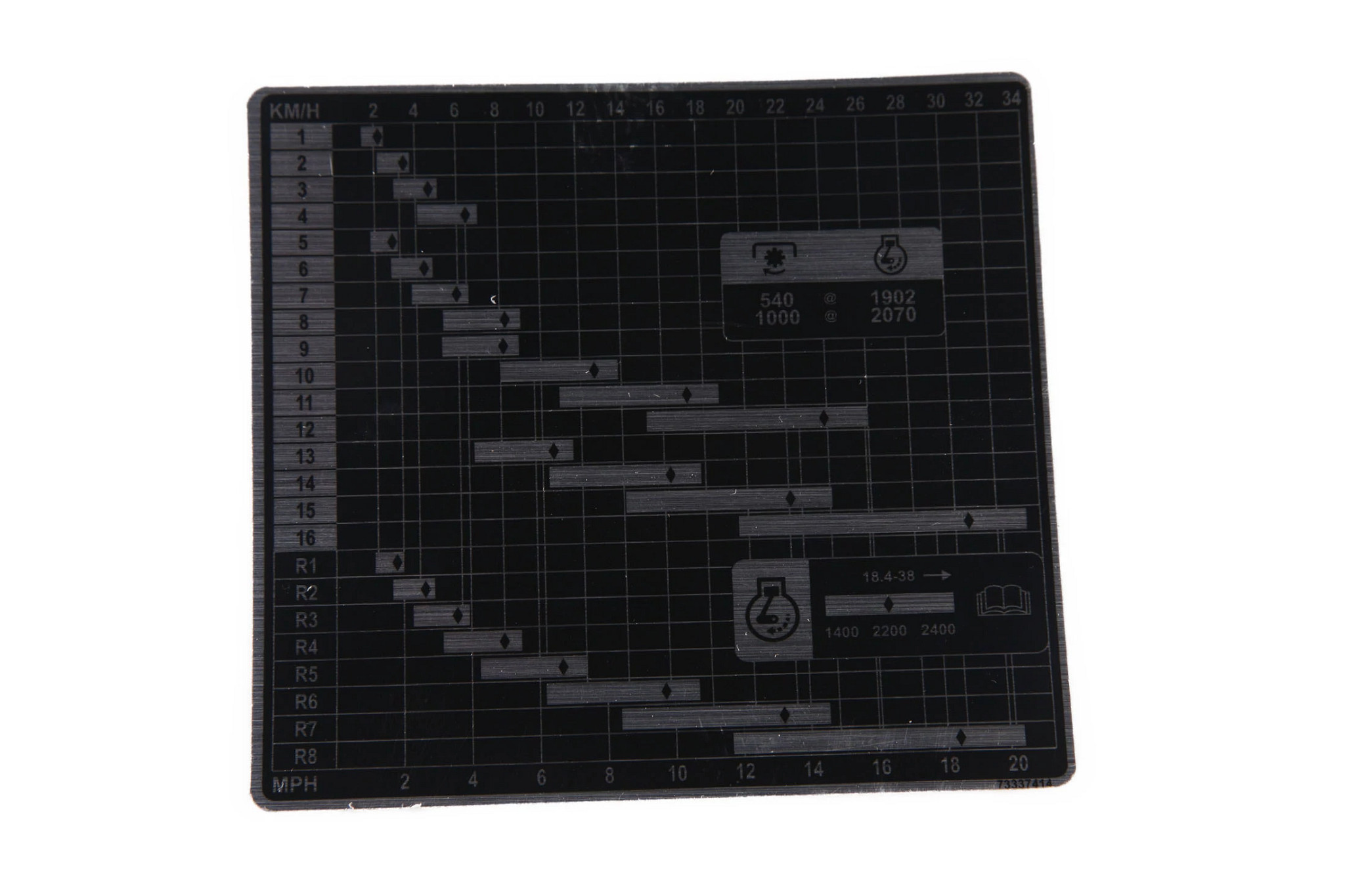 Transmission Shift Pattern Decal | CASEIH | CA | EN