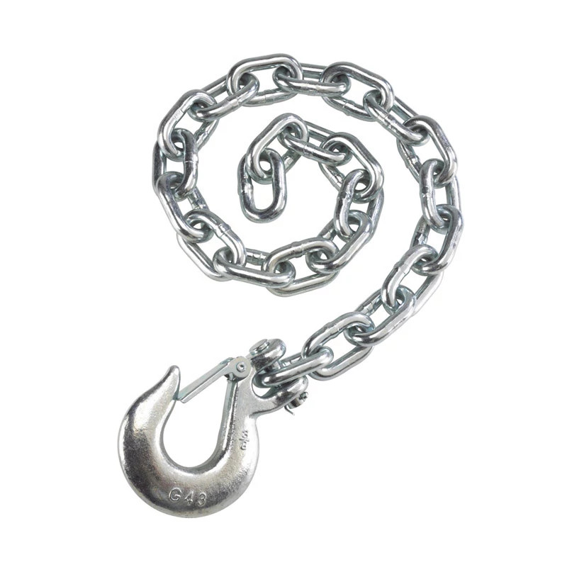 G43 Trailer Chain with Clevis Slip Hook and Latch - 3/8