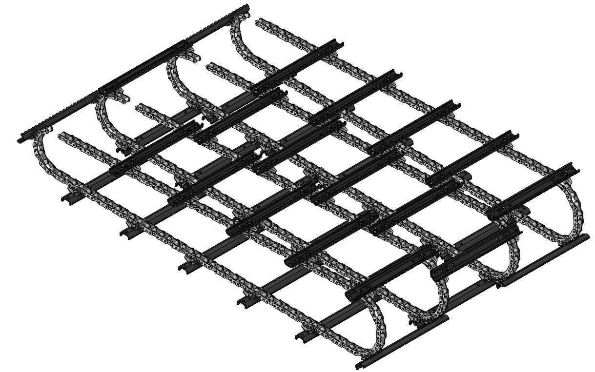 ESTEIRA ALIMENTADORA C/ 36 TRAVESSAS