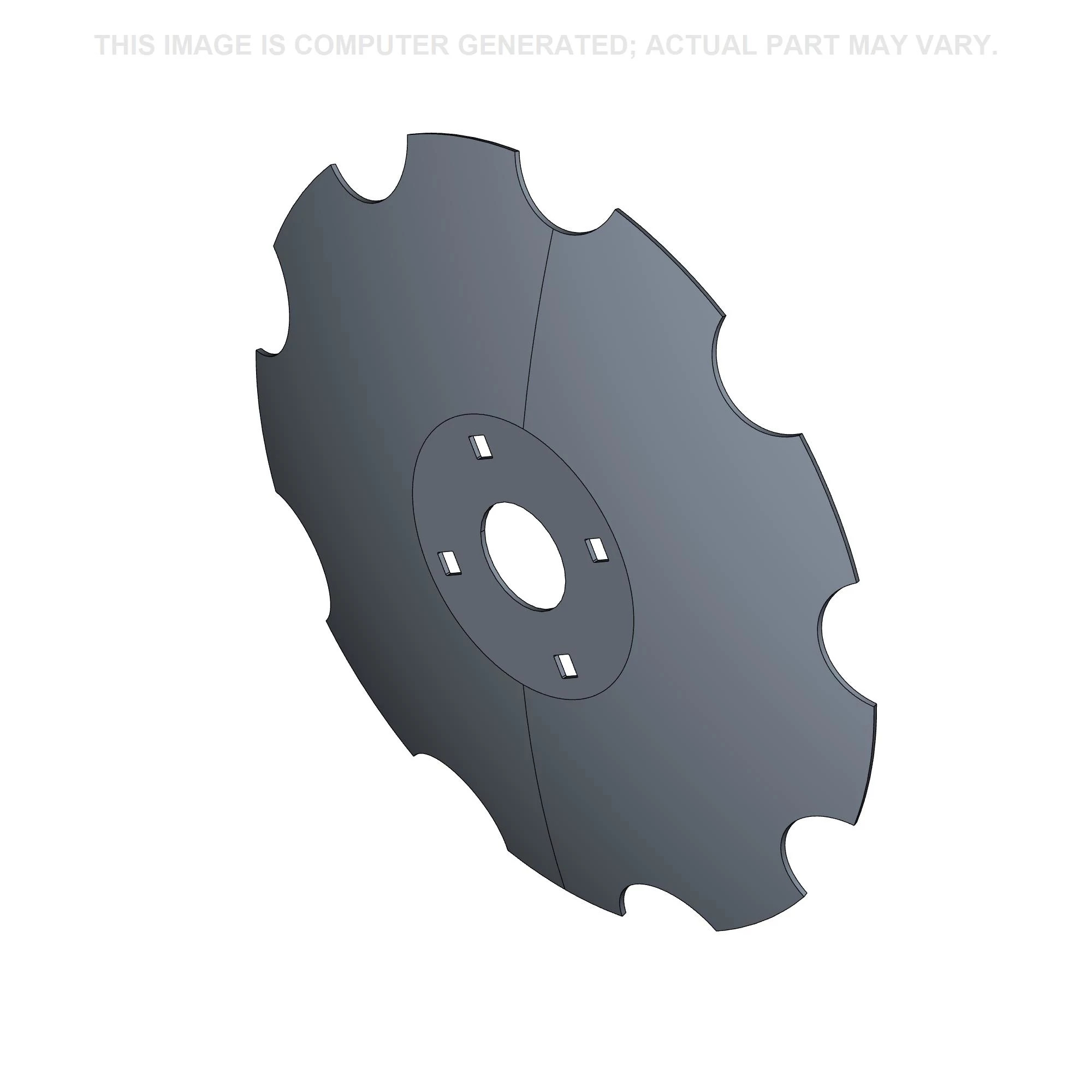 Earth Metal® Flat-Center Disk - Notched - 18.1