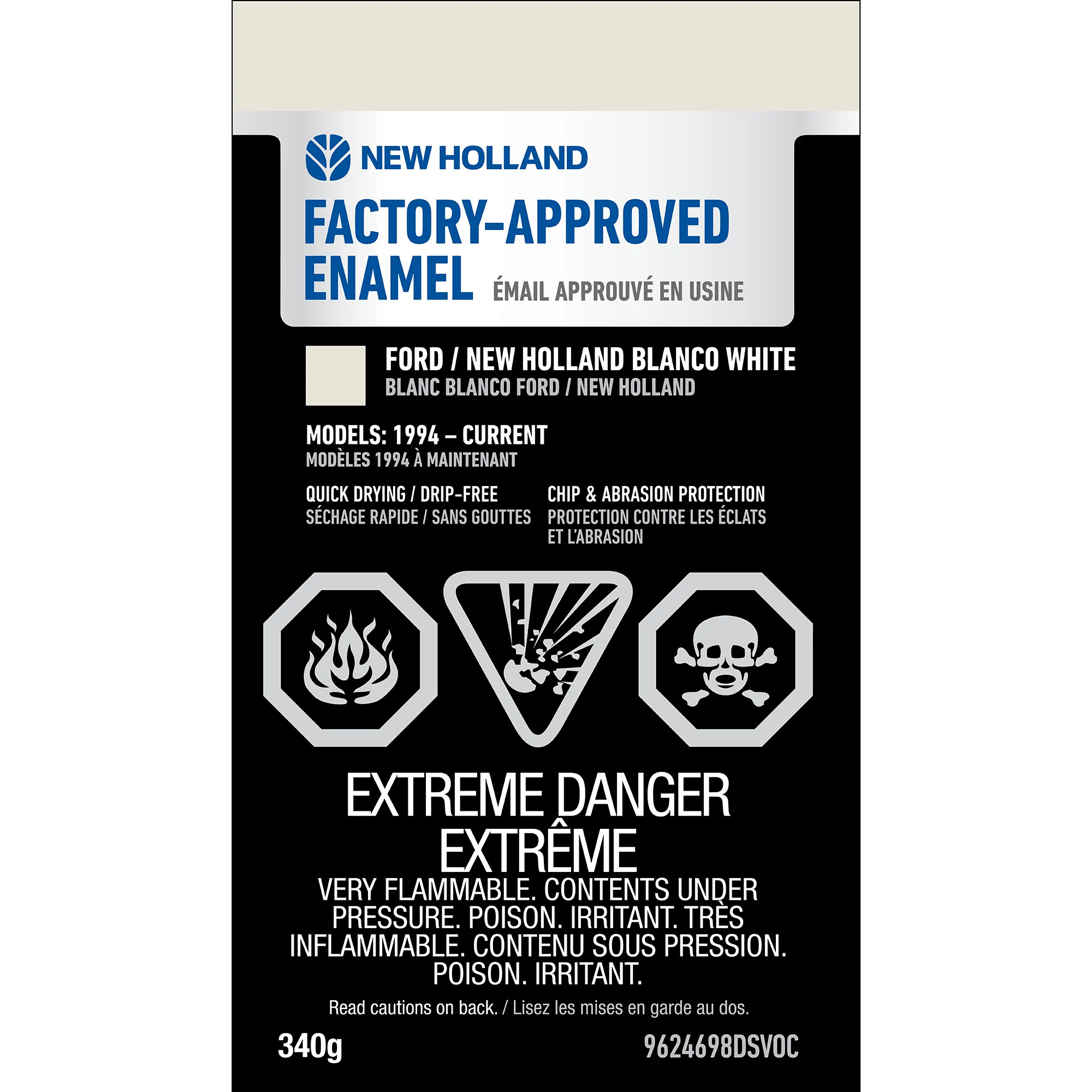 Blanco White Enamel Paint - Low VOC - 12 oz/340 g Spray Can | NEWHOLLANDCE | CA | EN