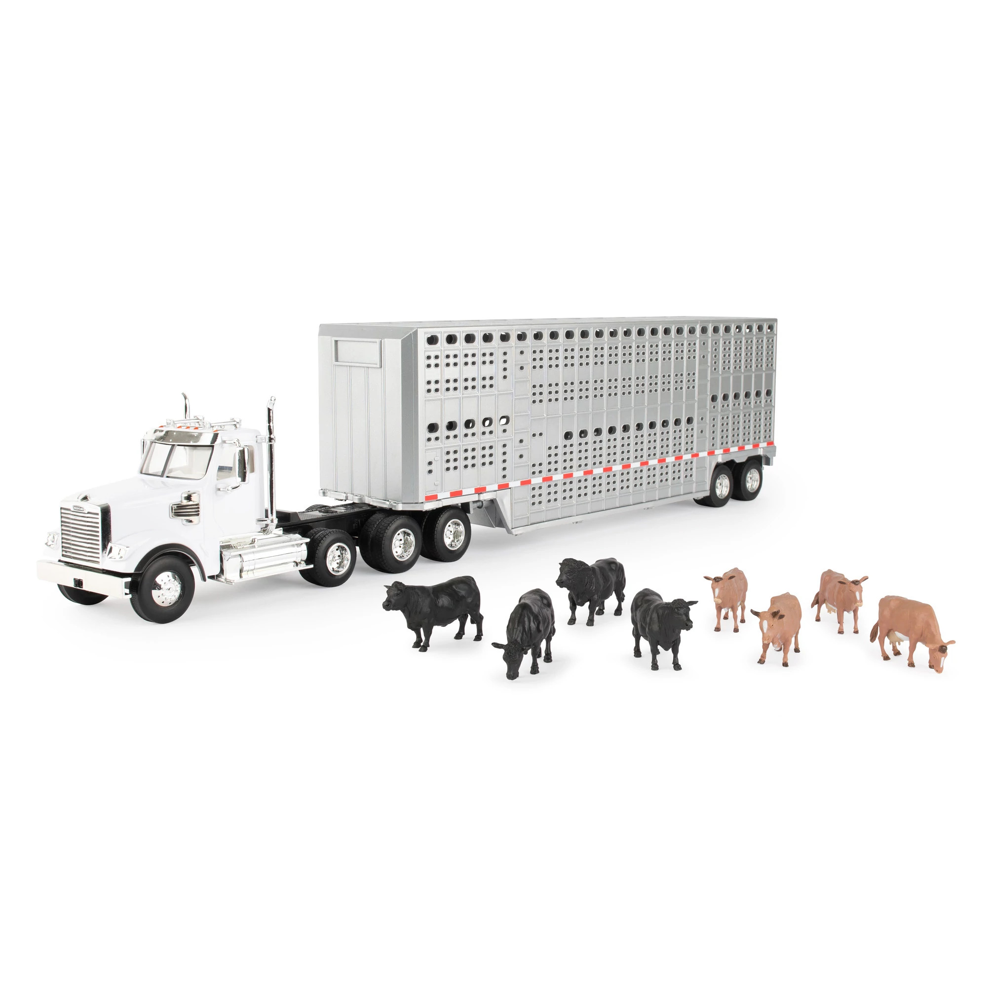 1:32 Freightliner™ 122SD Semi Toy with Livestock Trailer | CASECE | CA | EN